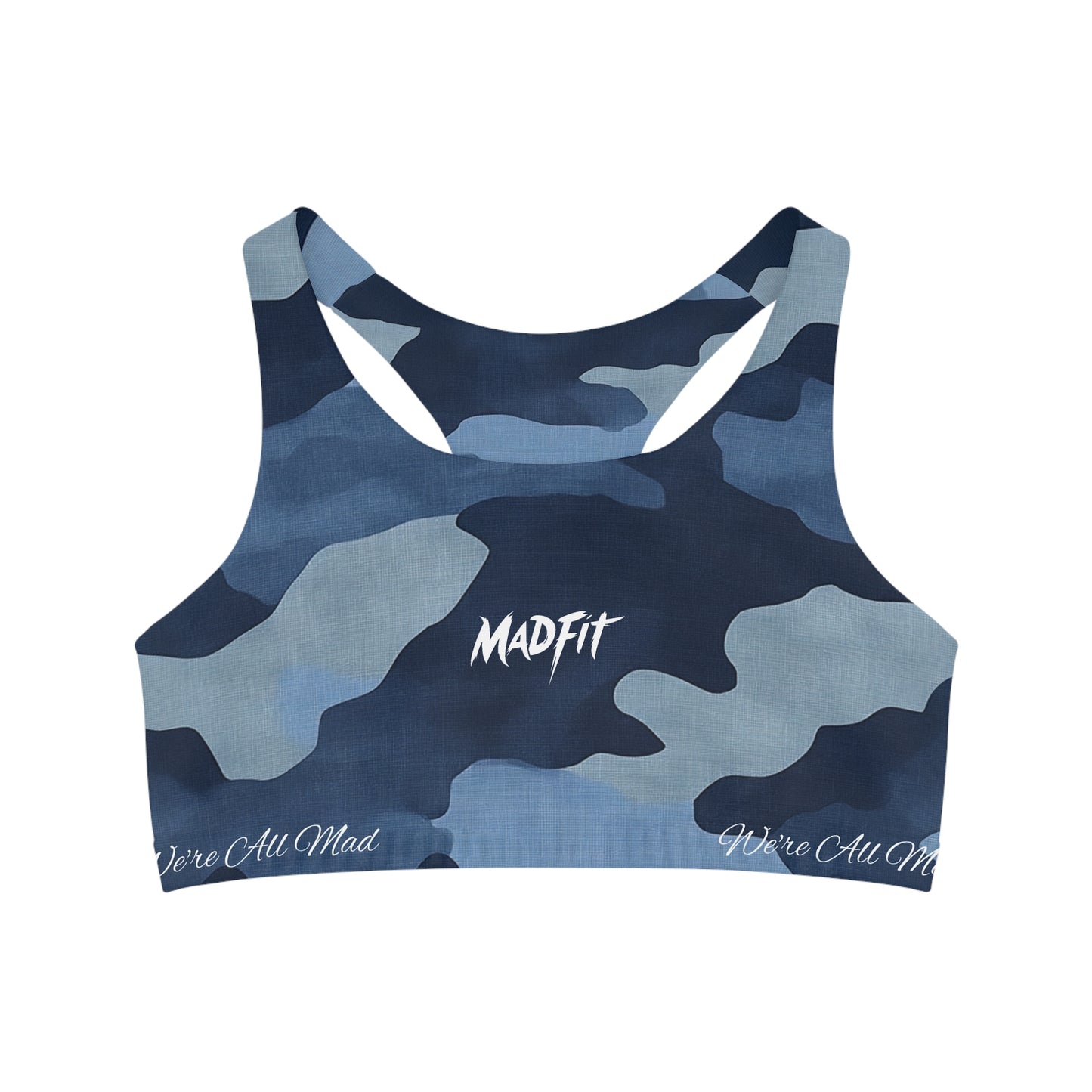 Navy Camo Seamless Sports Bra