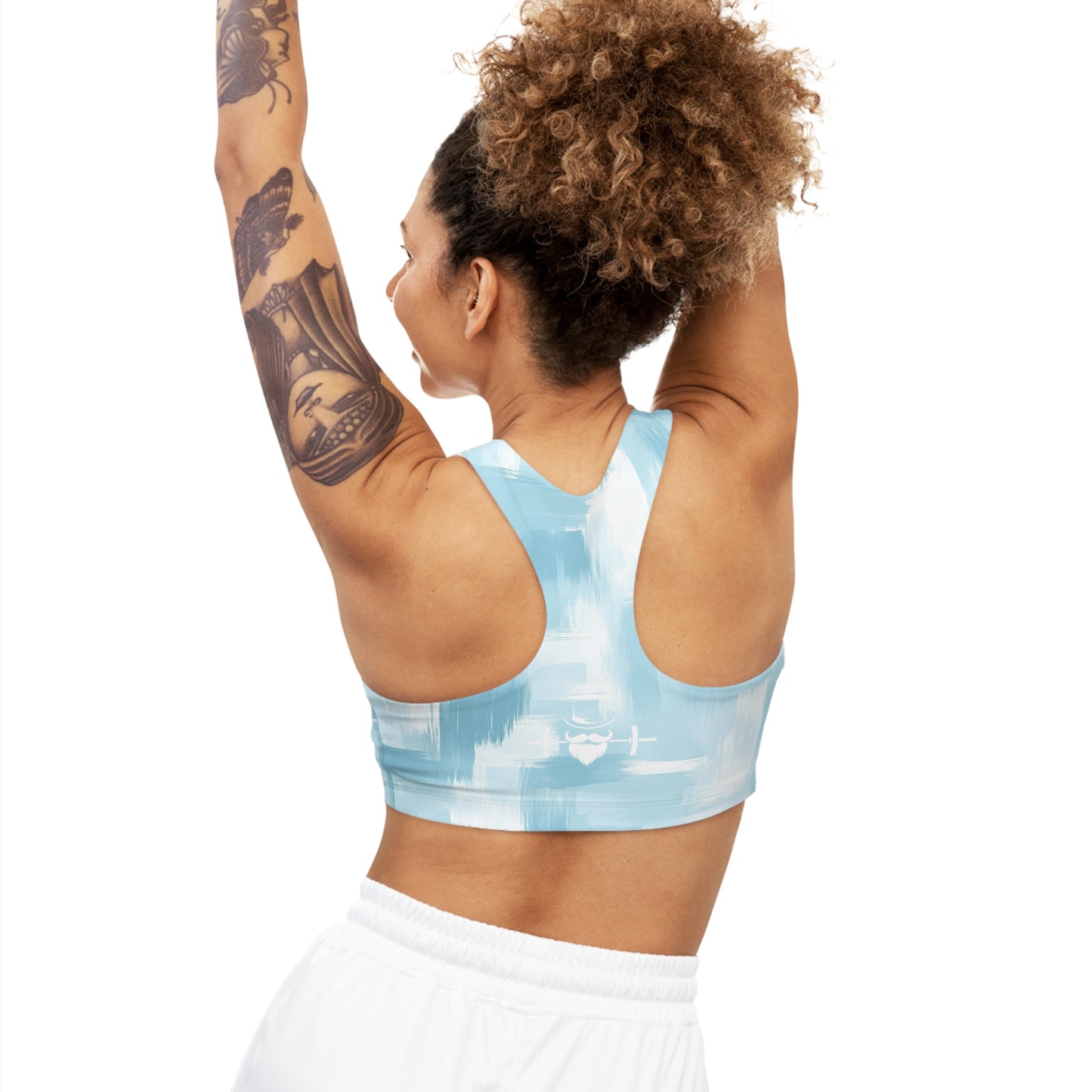 Baby Blue Brushed Seamless Sports Bra