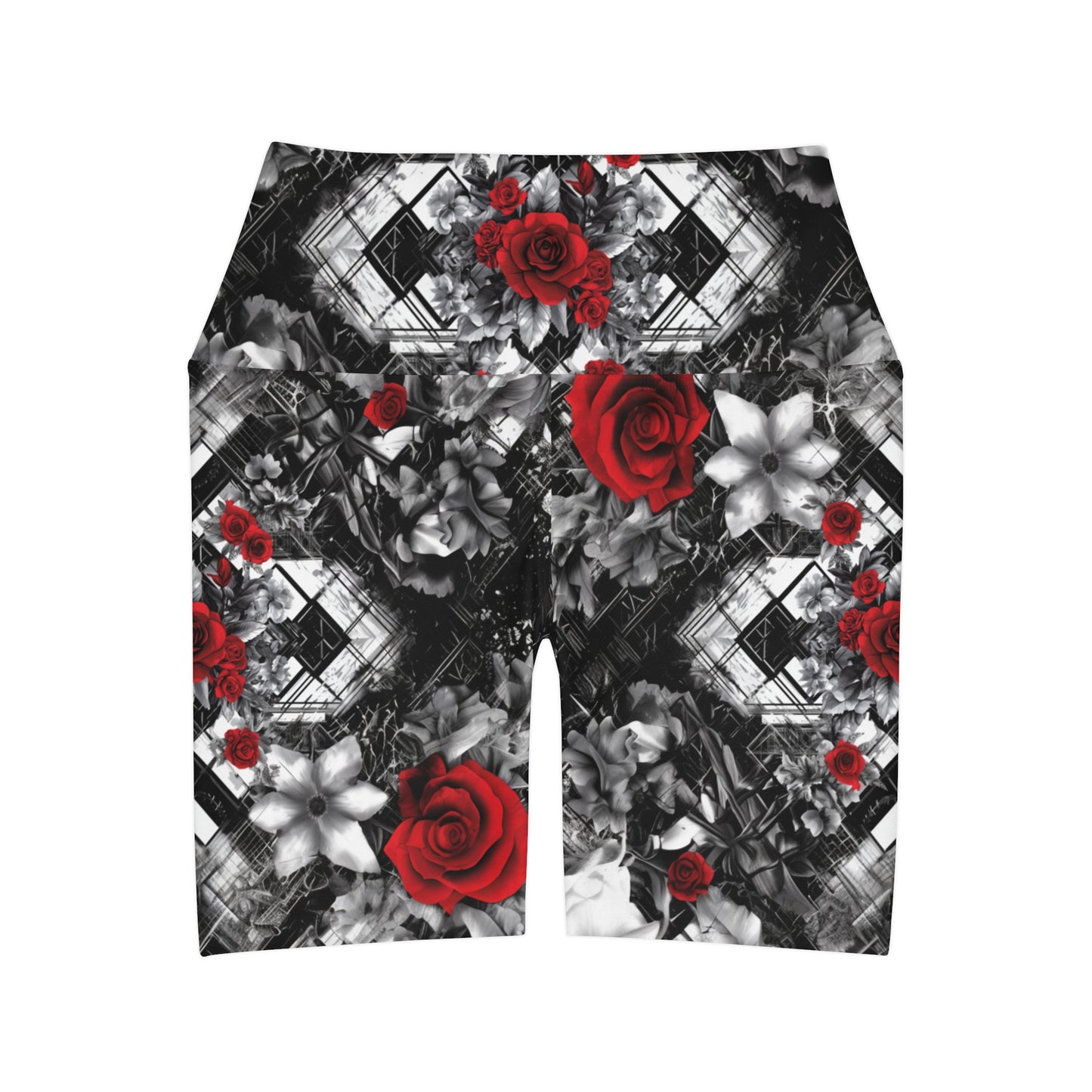 Rose Geo Flow High Waisted Shorts