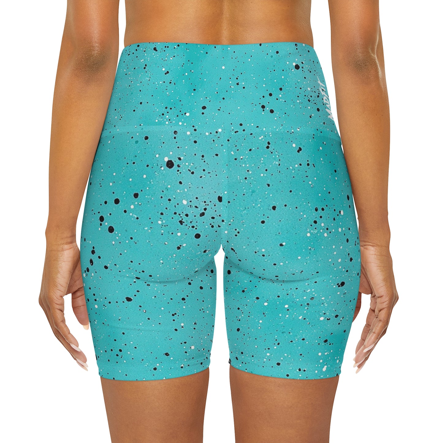 Teal “Speckled” High Waisted Shorts