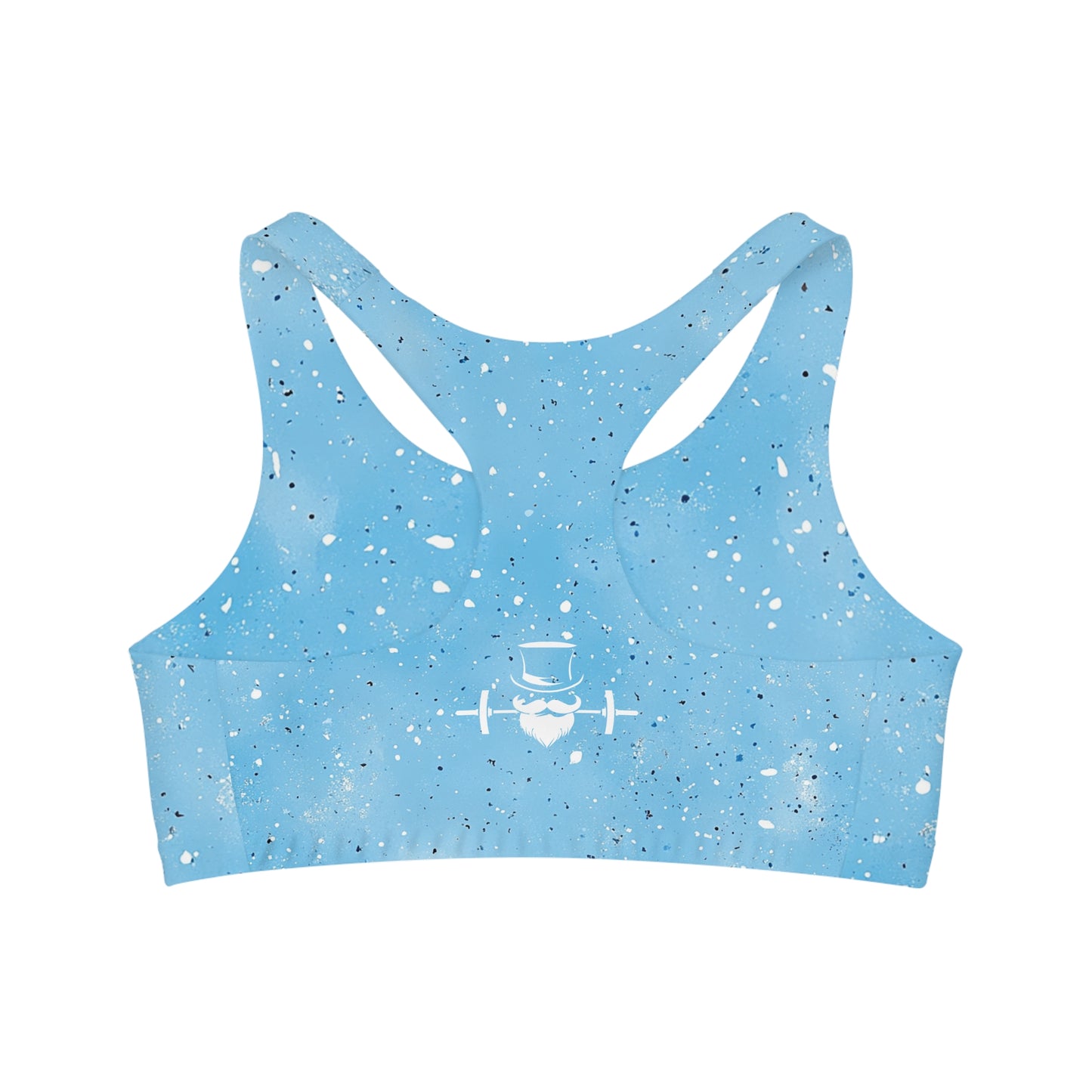 Baby Blue Speckled Seamless Sports Bra