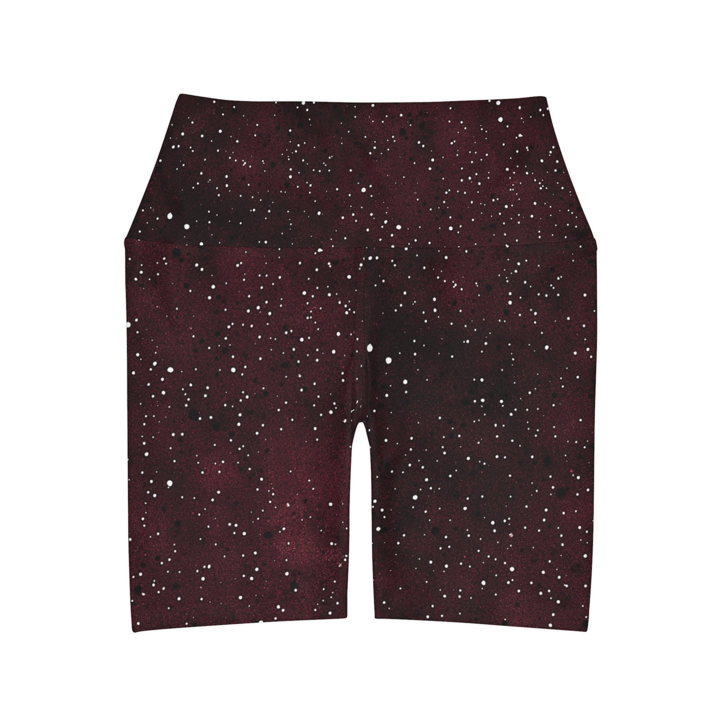 Burgundy “Speckled” High Waisted Shorts