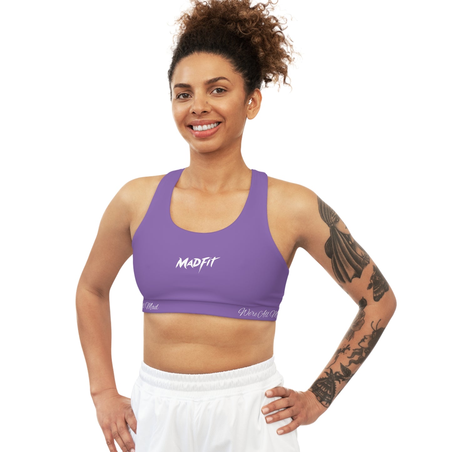 Lavender MadFit Seamless Sports Bra