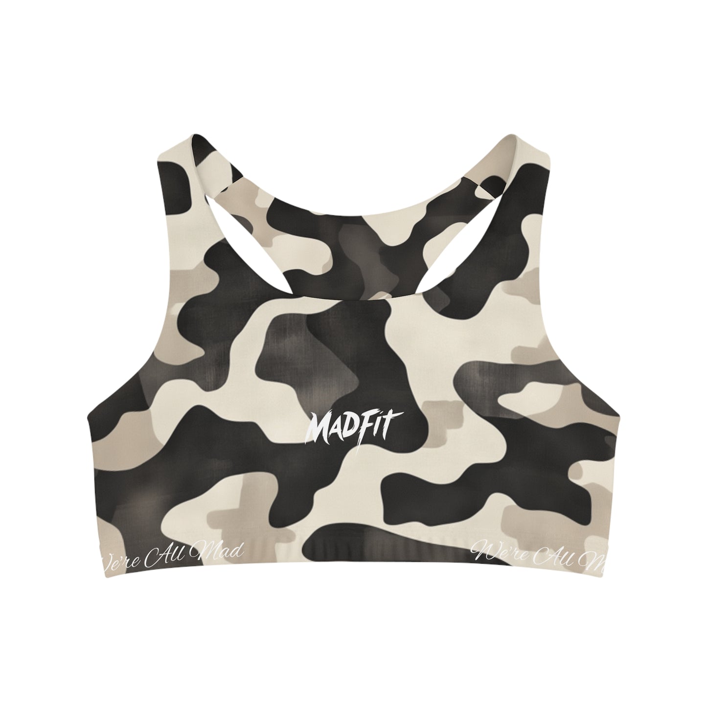 Soft Neutral Camo Seamless Sports Bra