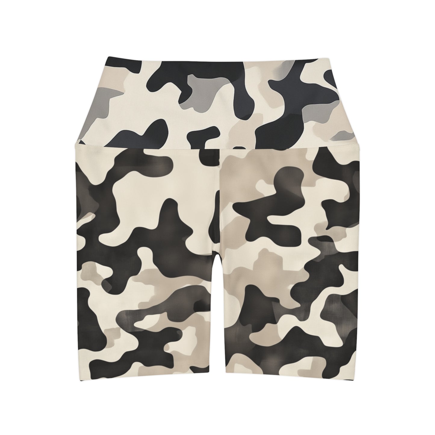 Soft Neutral Camo High Waisted Shorts