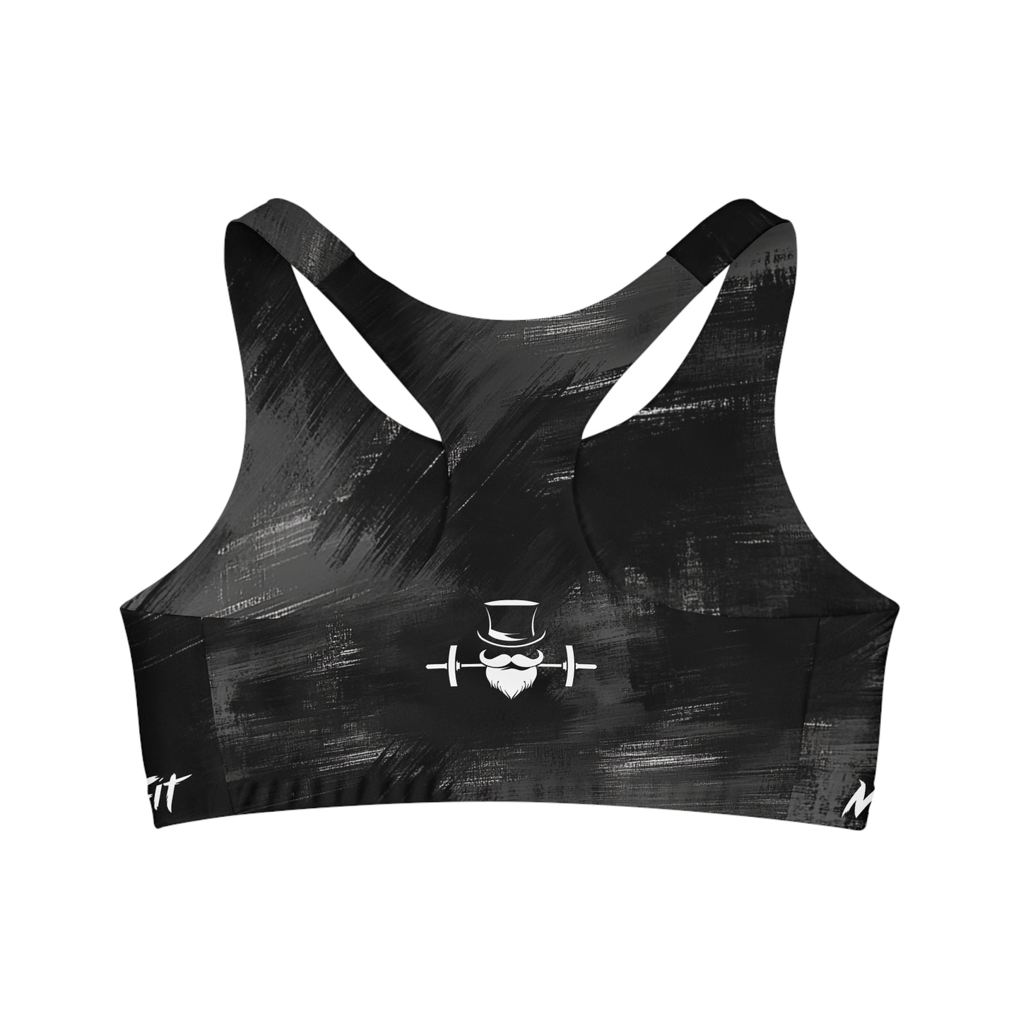 Black Brushed Seamless Sports Bra