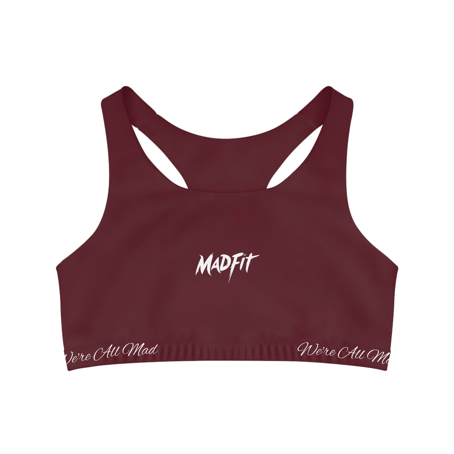 Burgundy MadFit Seamless Sports Bra