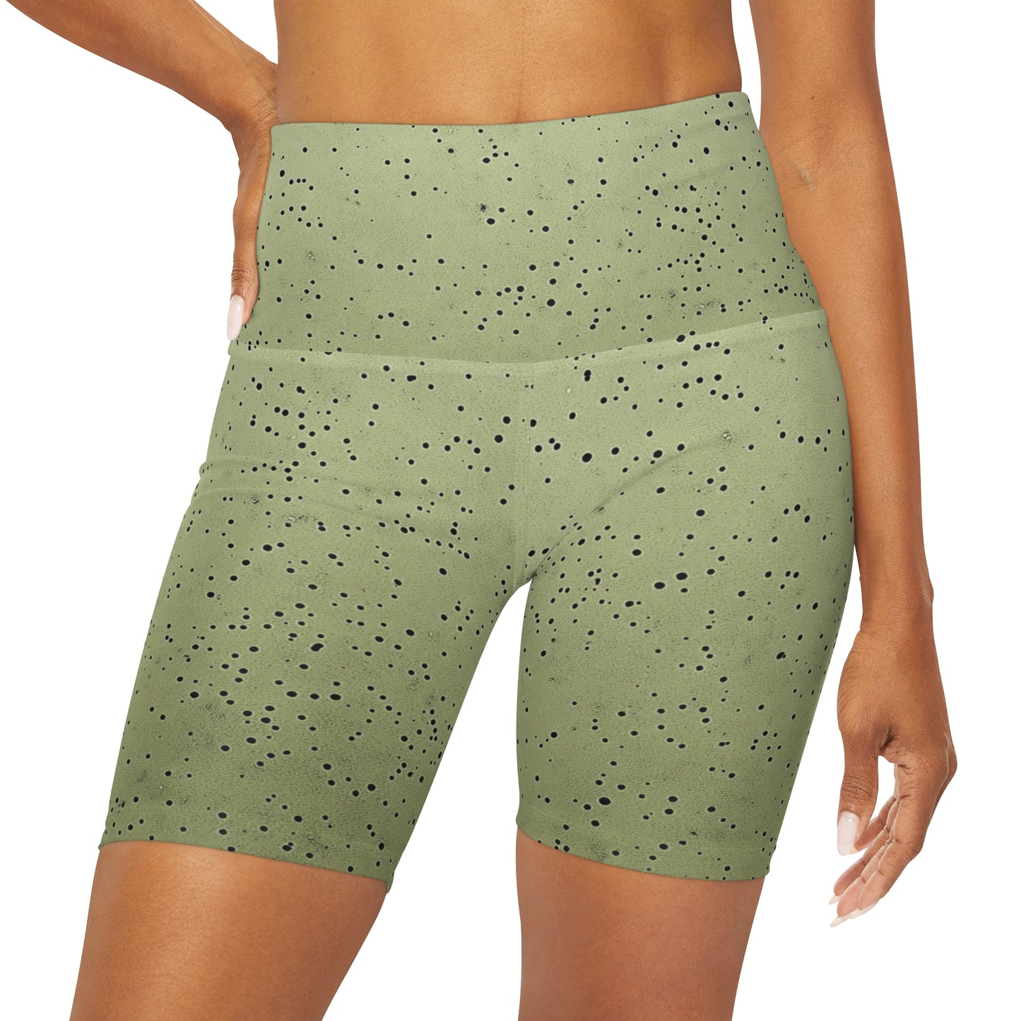 Olive Grove “Speckled” High Waisted Shorts