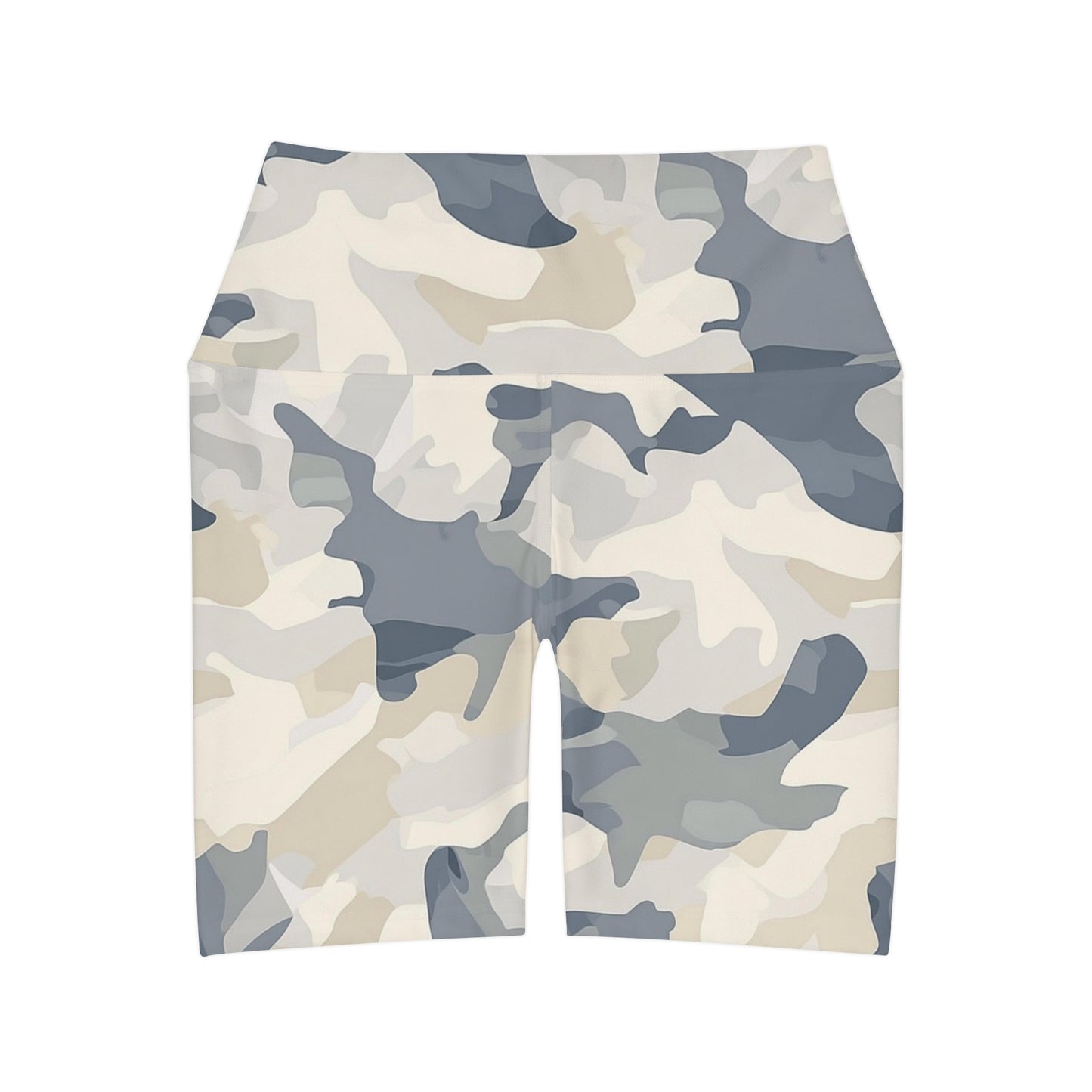 Slate Blue Camo High Waisted Shorts