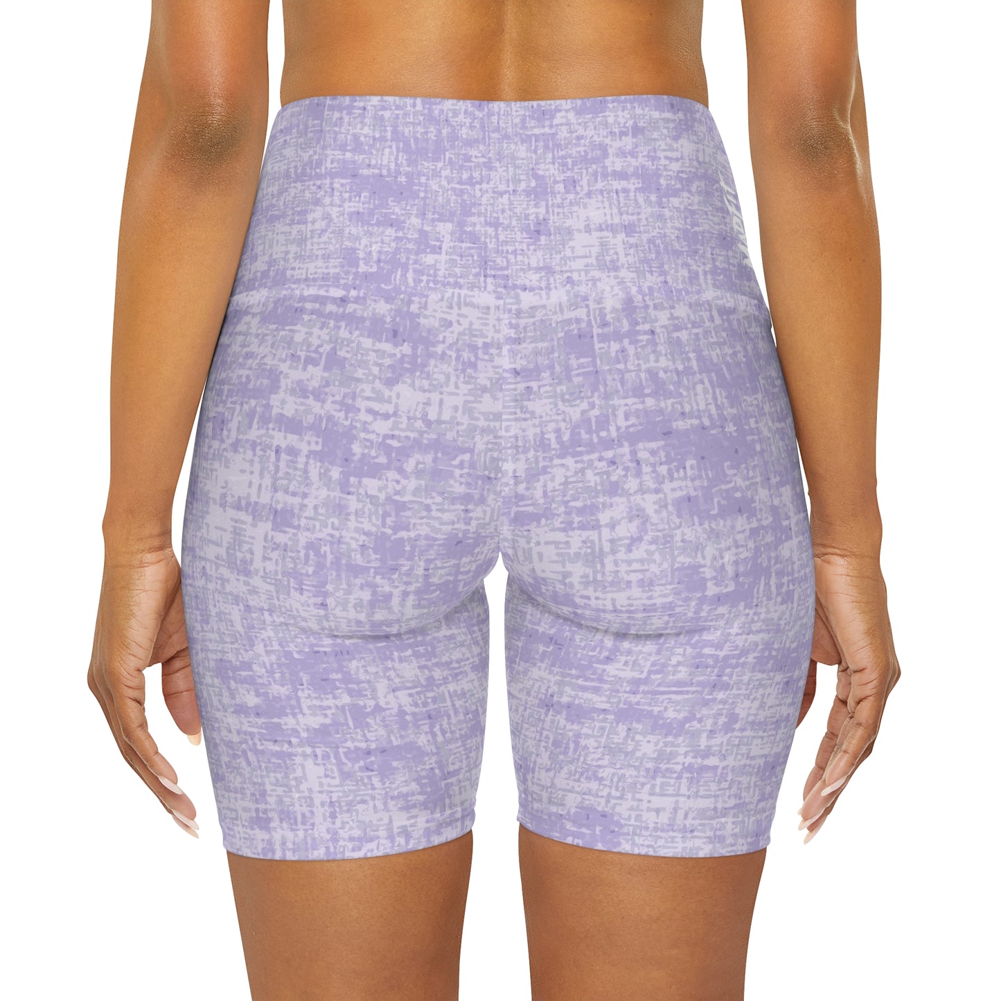 Soft Lavender “Heathered” High Waisted Shorts