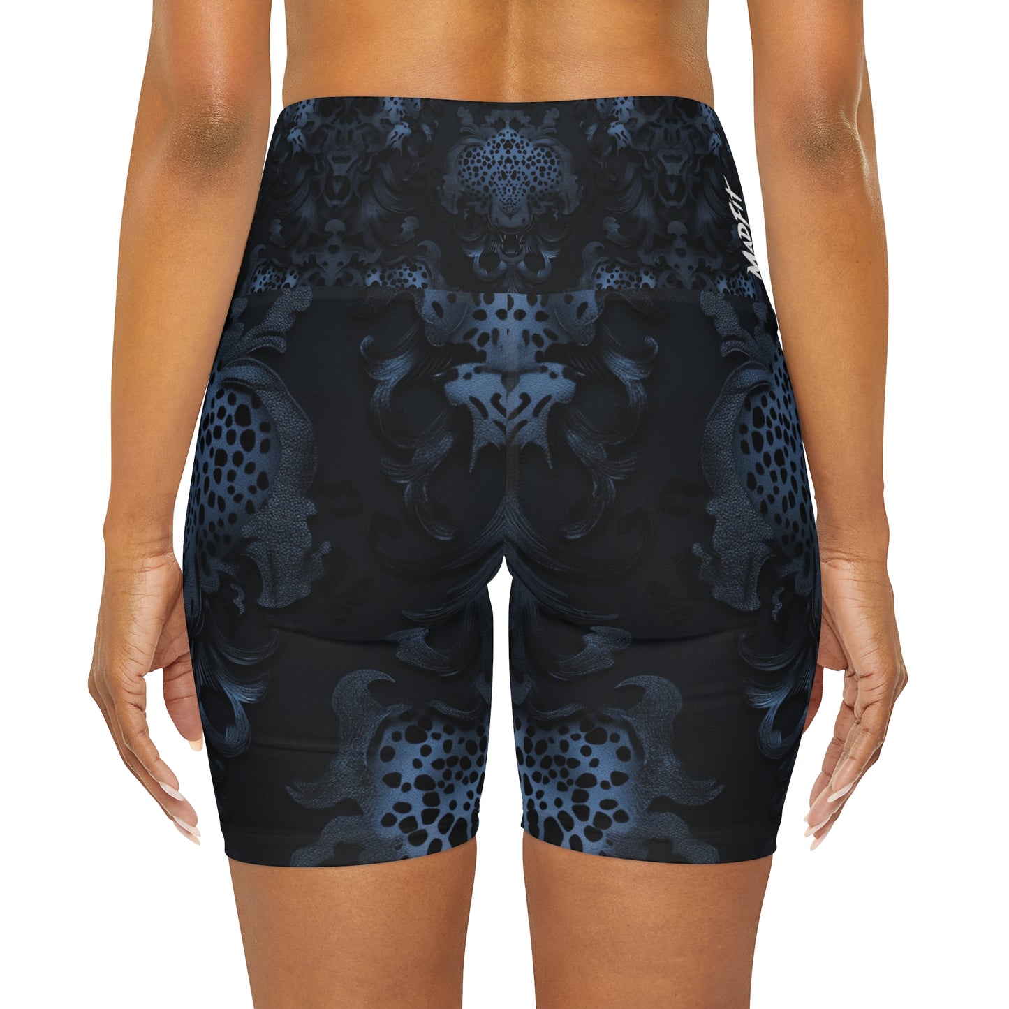 Steel Blue Night Stalker High Waisted Shorts