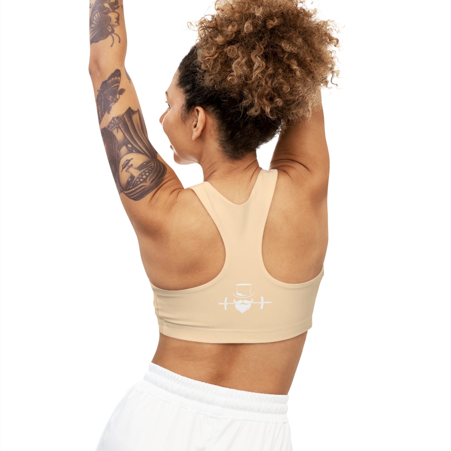 Sandstone Beige MadFit Seamless Sports Bra