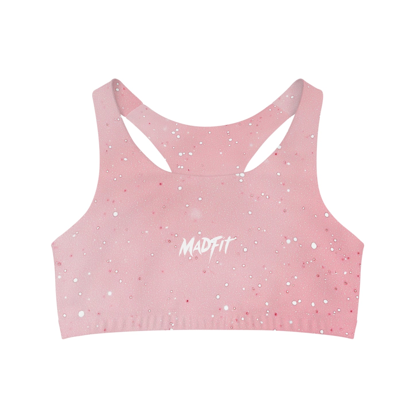 Baby Pink Speckled Seamless Sports Bra