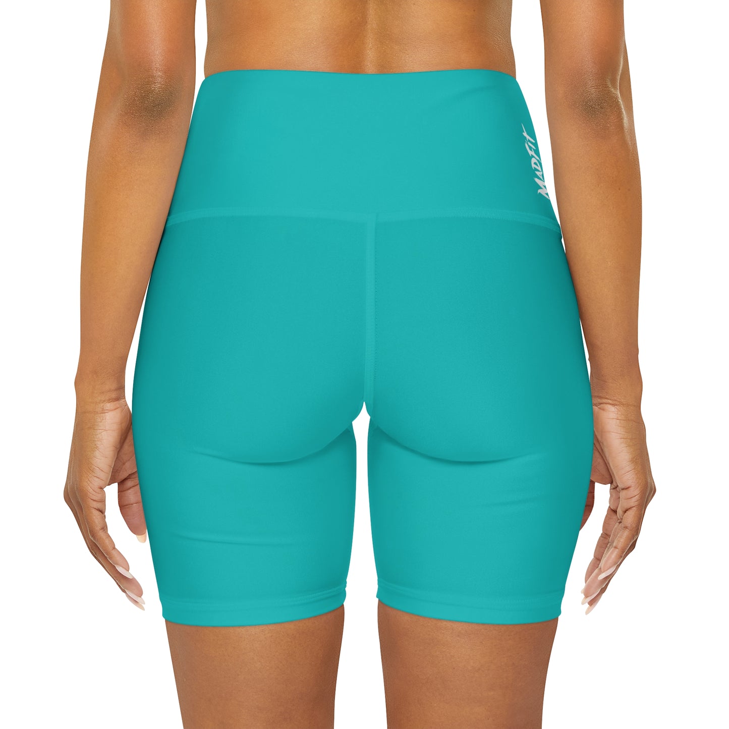 Teal MadFit High Waisted Shorts