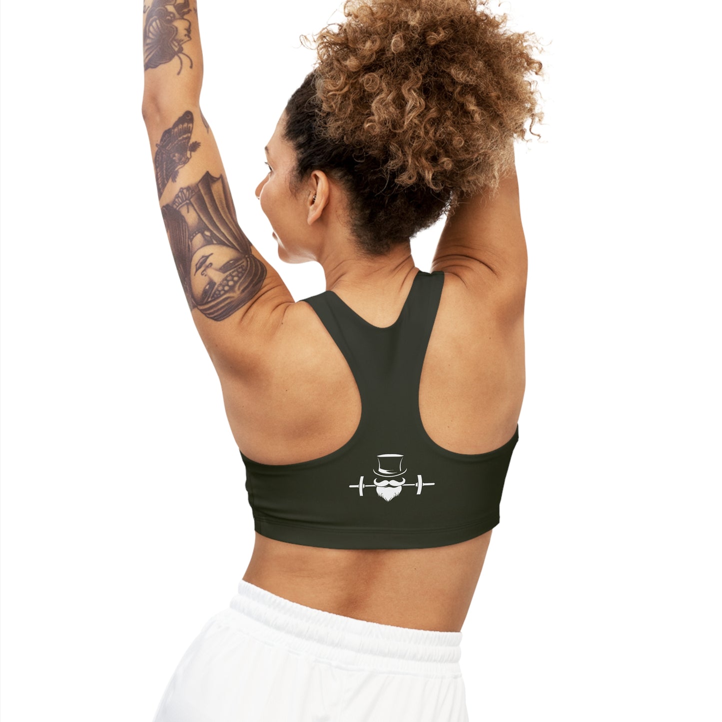 Olive Green MadFit Seamless Sports Bra