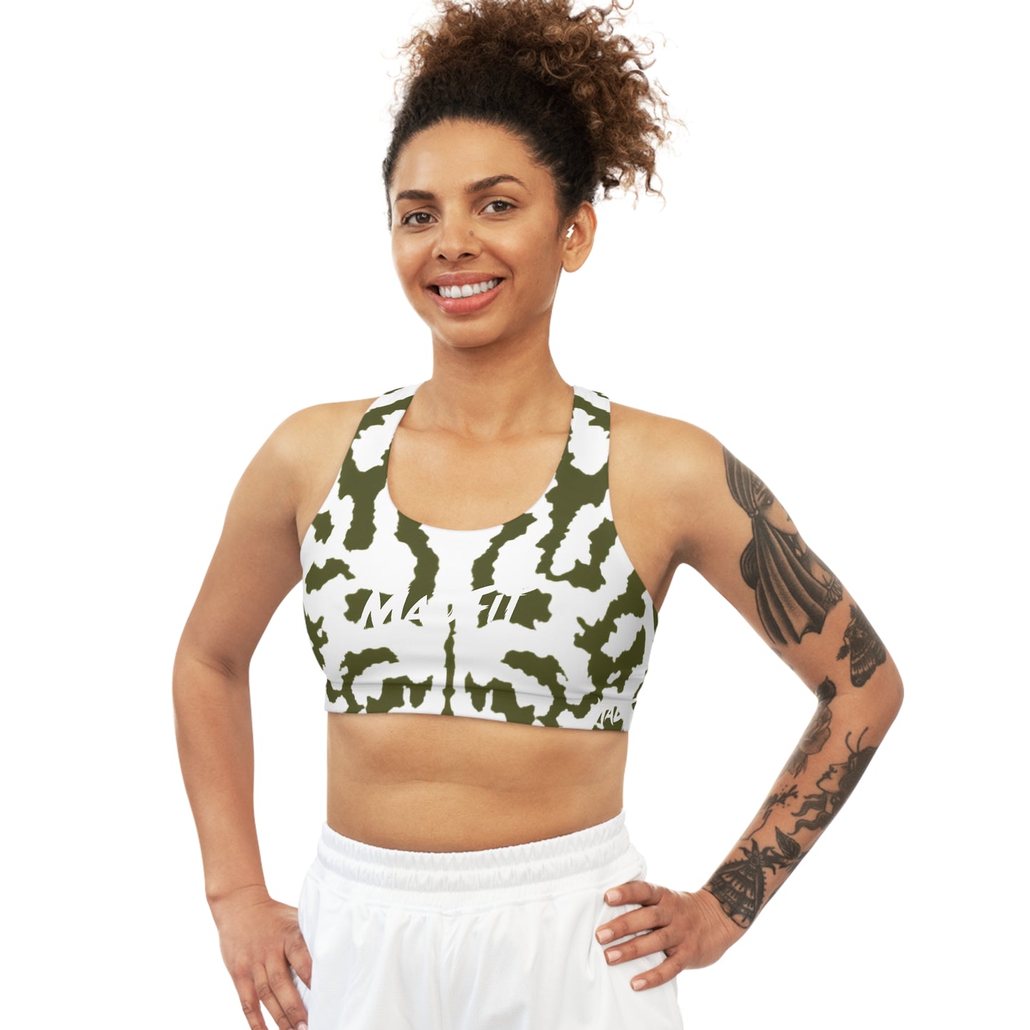 Arctic Jungle Camo Seamless Sports Bra