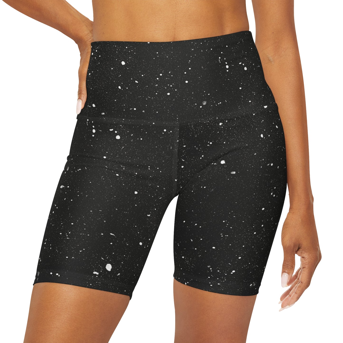 Midnight “Speckled” High Waisted Shorts