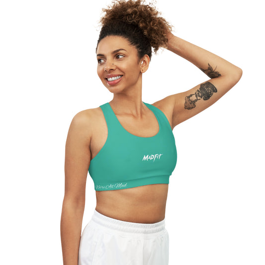 Sea Green MadFit Seamless Sports Bra