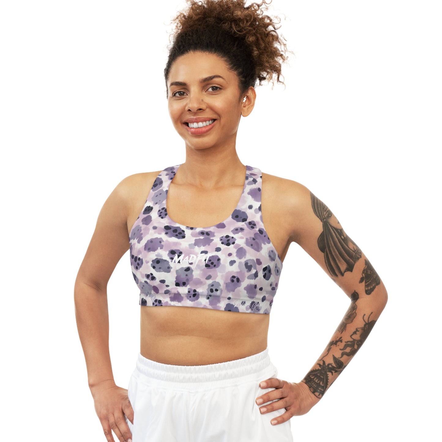 Soft Lavender Night Stalker Seamless Sports Bra