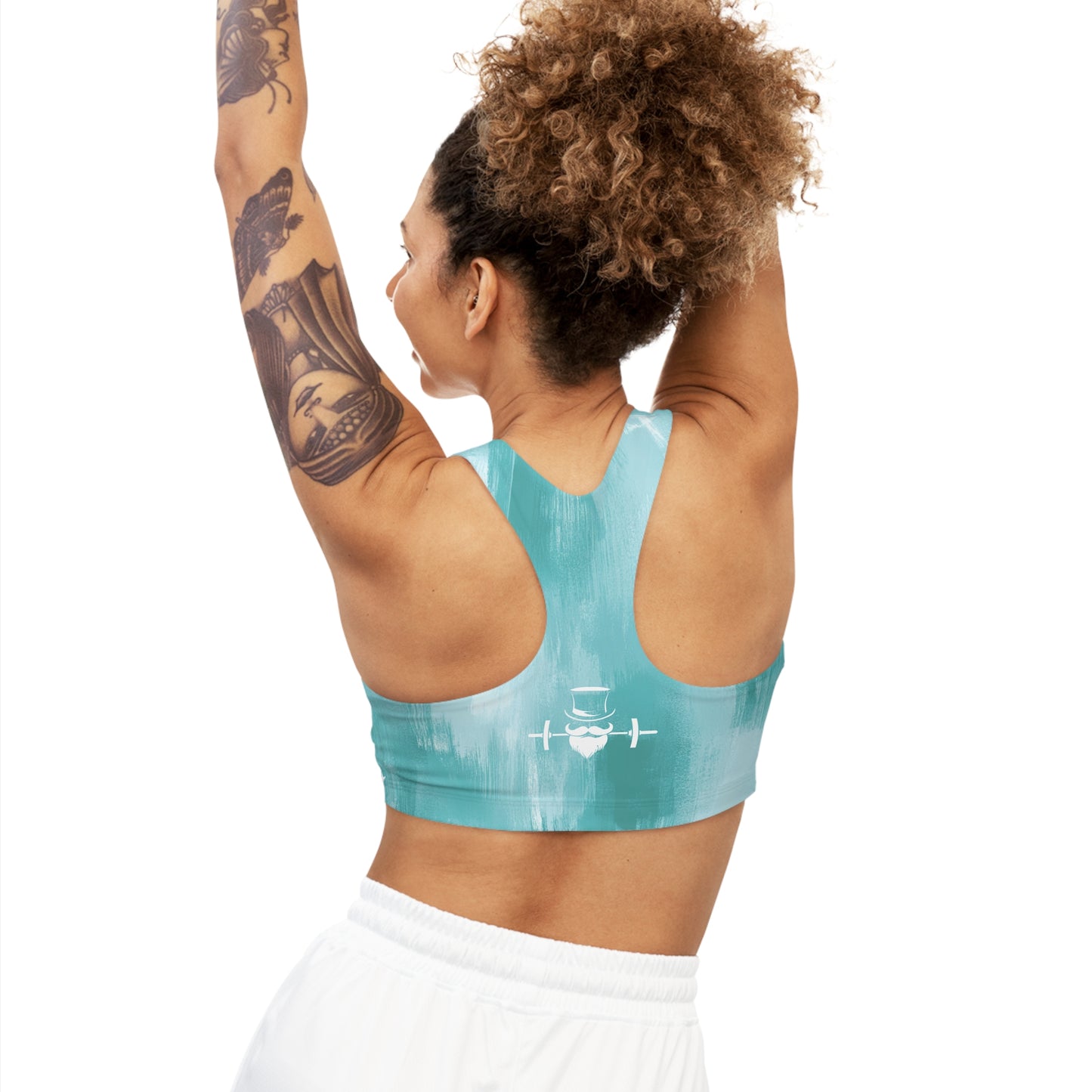 Teal Brushed Seamless Sports Bra