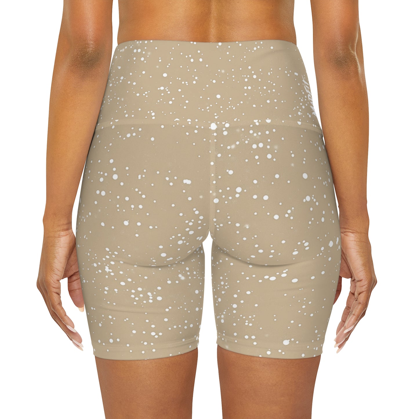 Sandstone Beige “Speckled” High Waisted Shorts