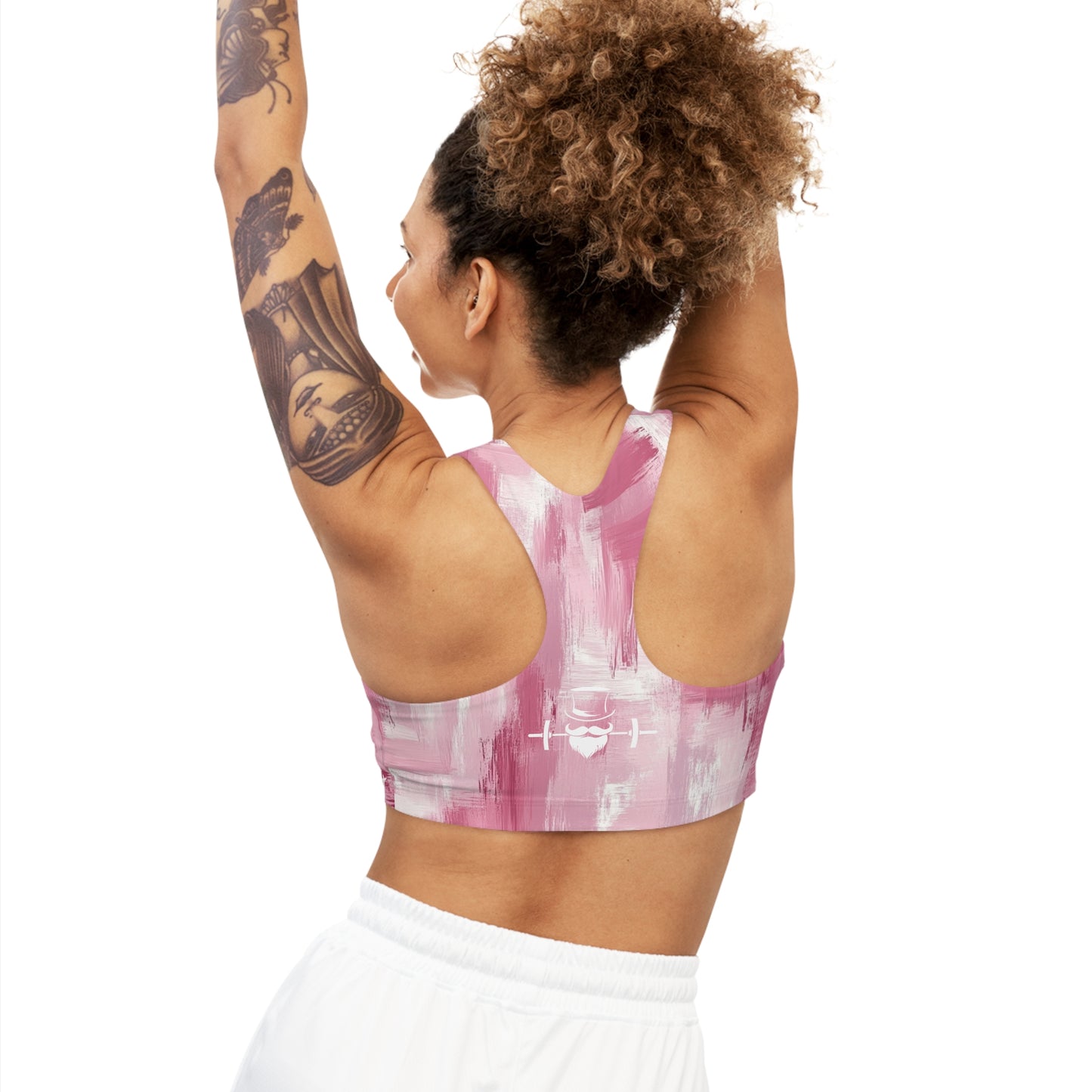 Pink Brushed Seamless Sports Bra