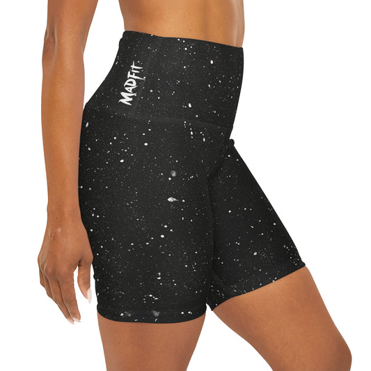 Midnight “Speckled” High Waisted Shorts