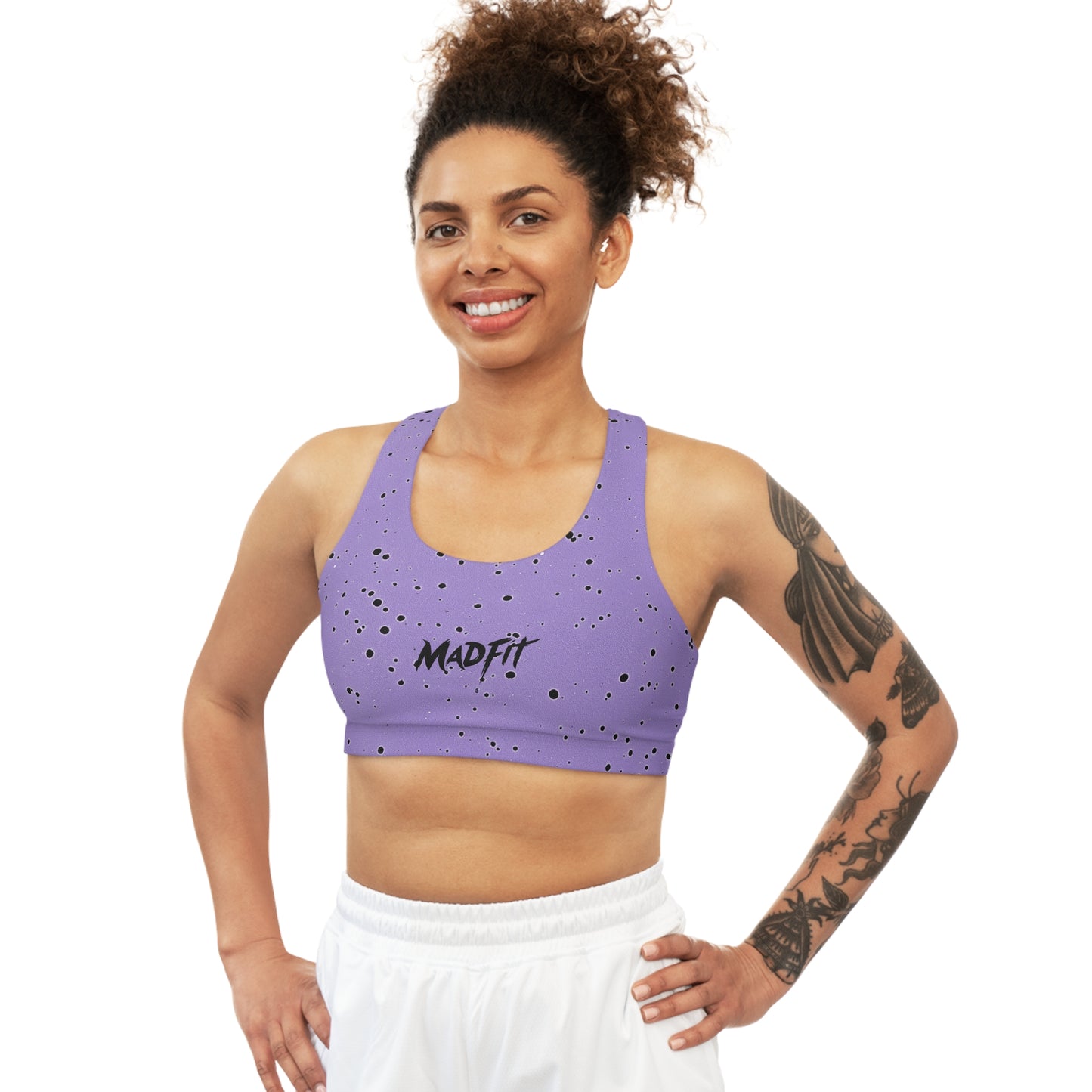 Lavender Speckled Seamless Sports Bra