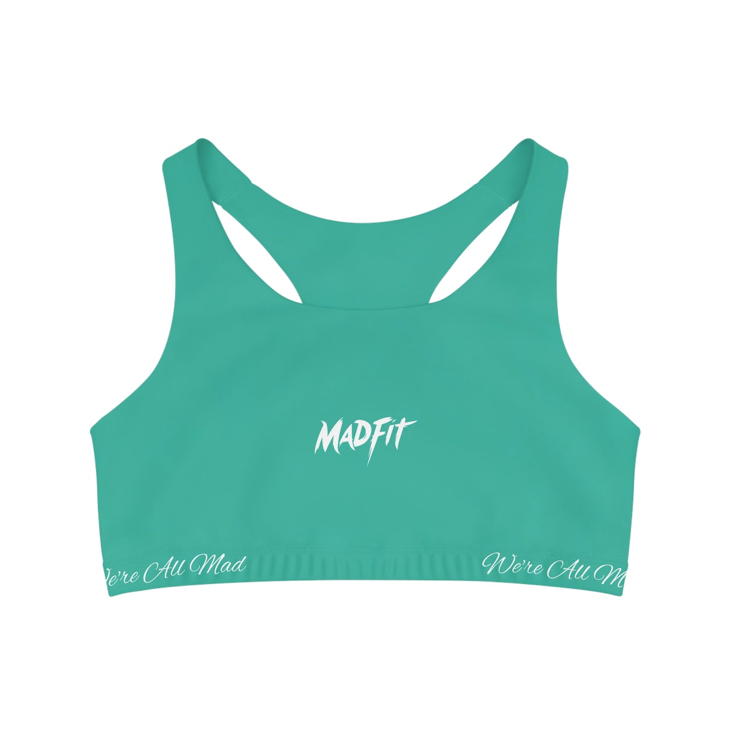 Sea Green MadFit Seamless Sports Bra