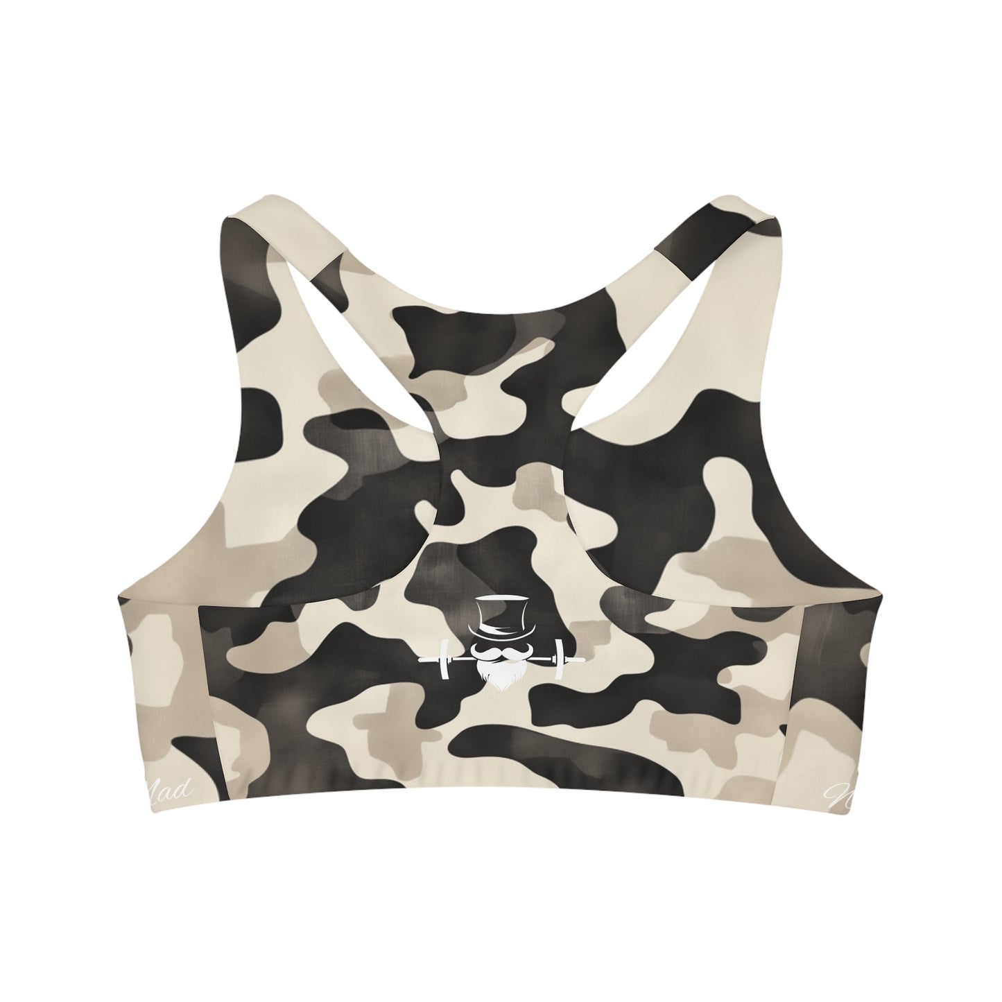 Soft Neutral Camo Seamless Sports Bra