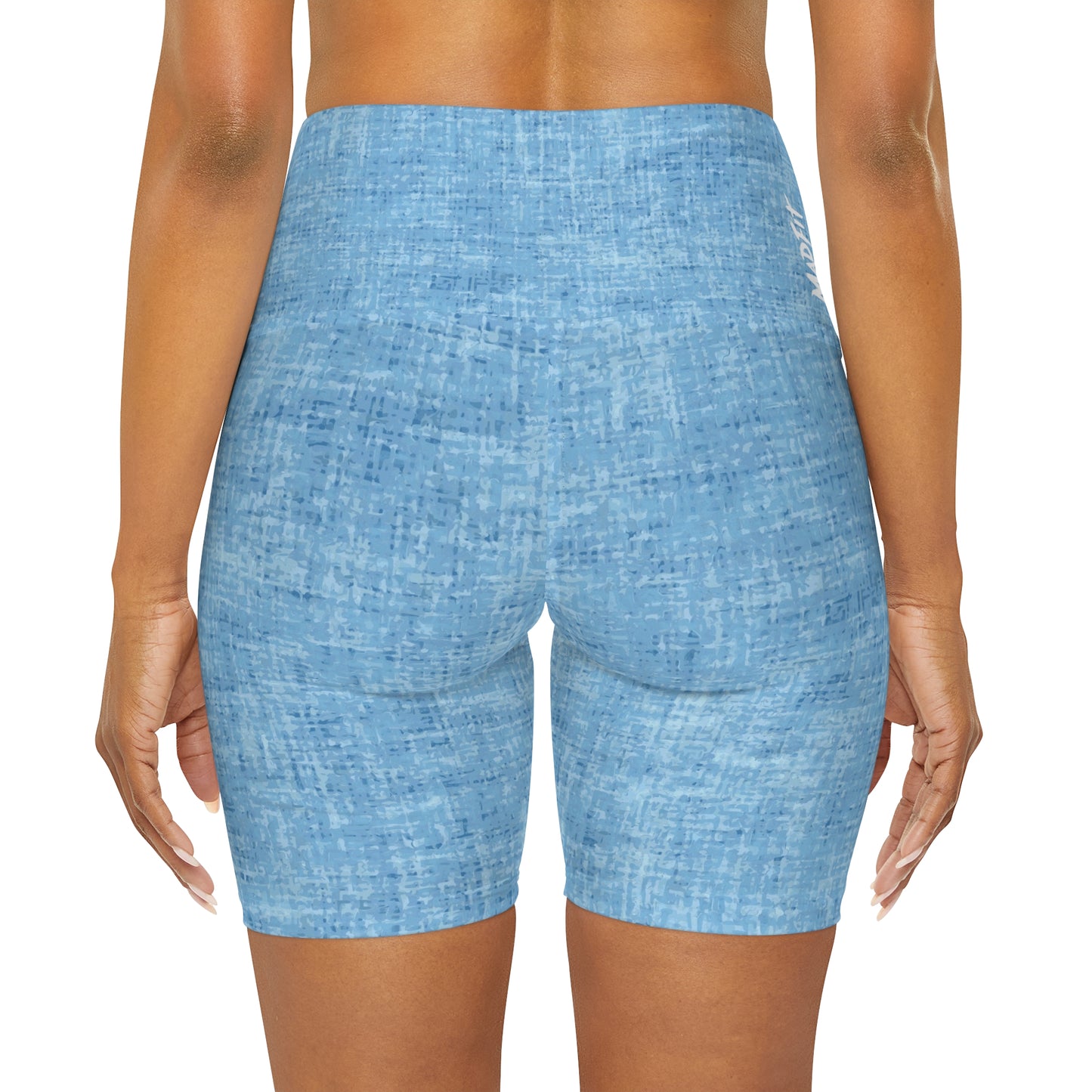 Sky Blue “Heathered” High Waisted Shorts