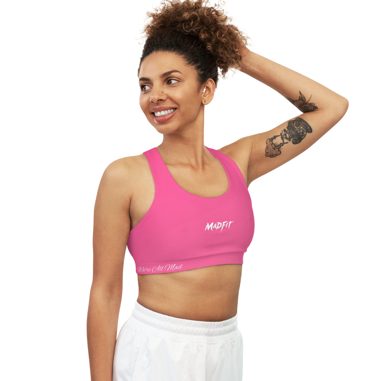 Bubblegum Pink Fade MadFit Seamless Sports Bra