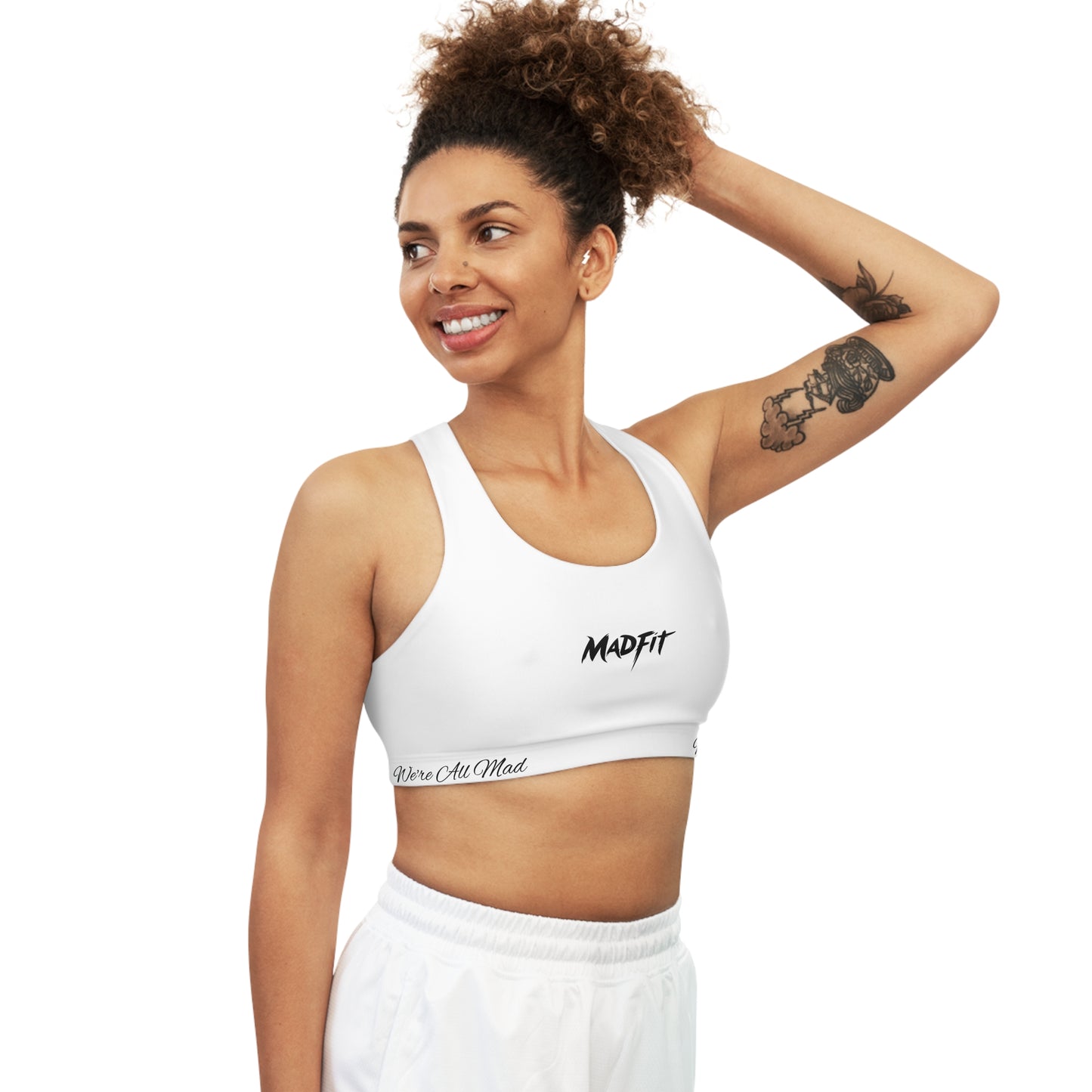 Arctic White MadFit Seamless Sports Bra