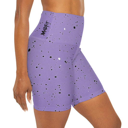 Lavender “speckled” High Waisted Shorts