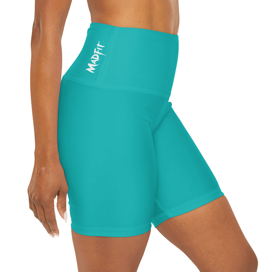 Teal MadFit High Waisted Shorts