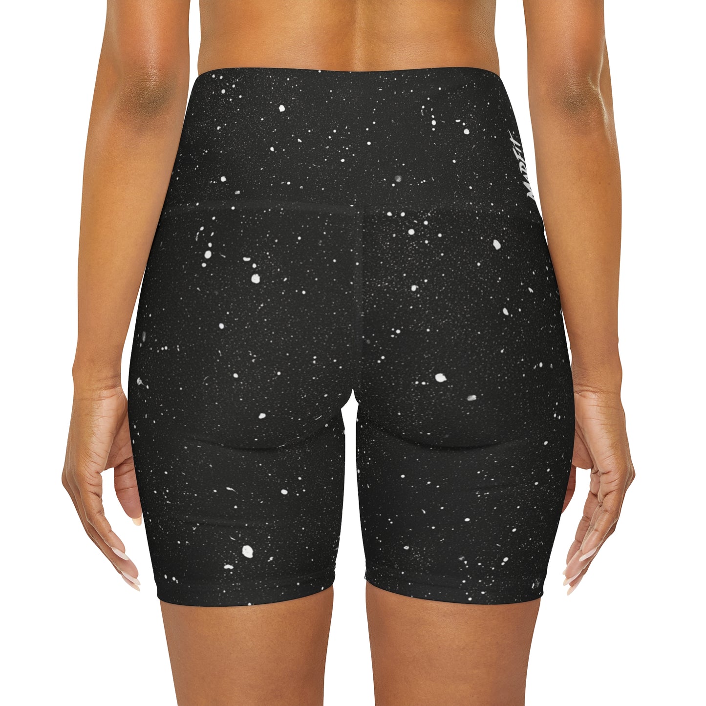 Midnight “Speckled” High Waisted Shorts