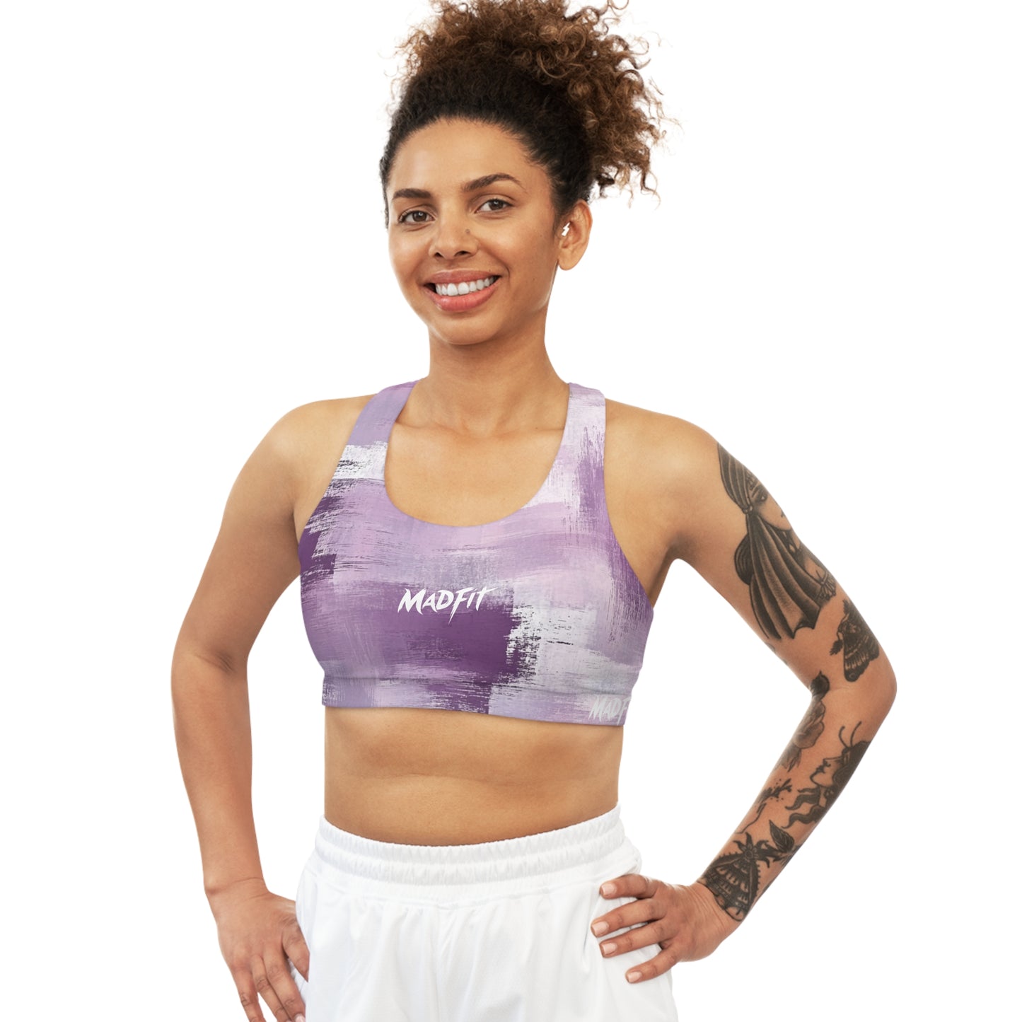 Lavender Brushed Seamless Sports Bra