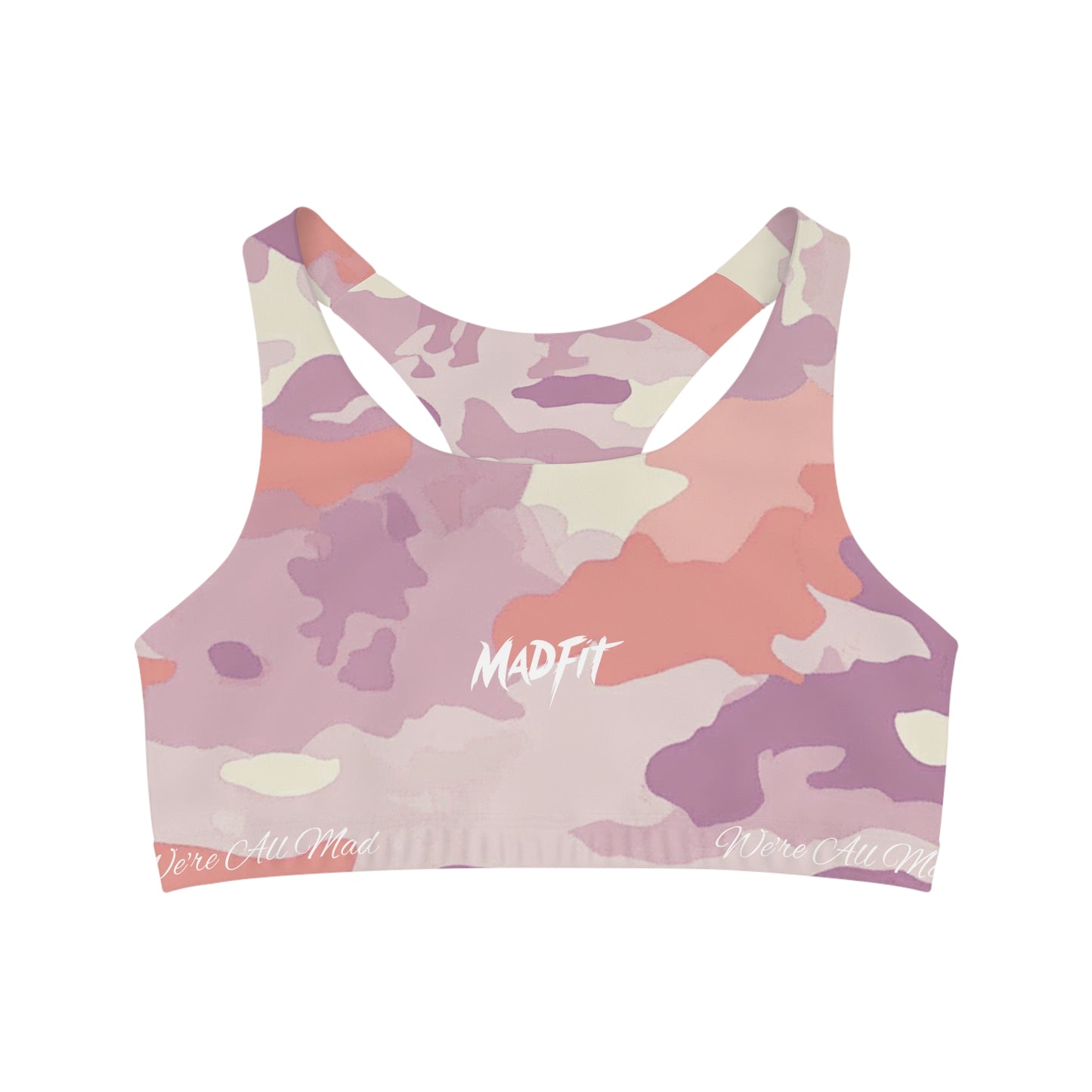 Lavender Coral Camo Seamless Sports Bra