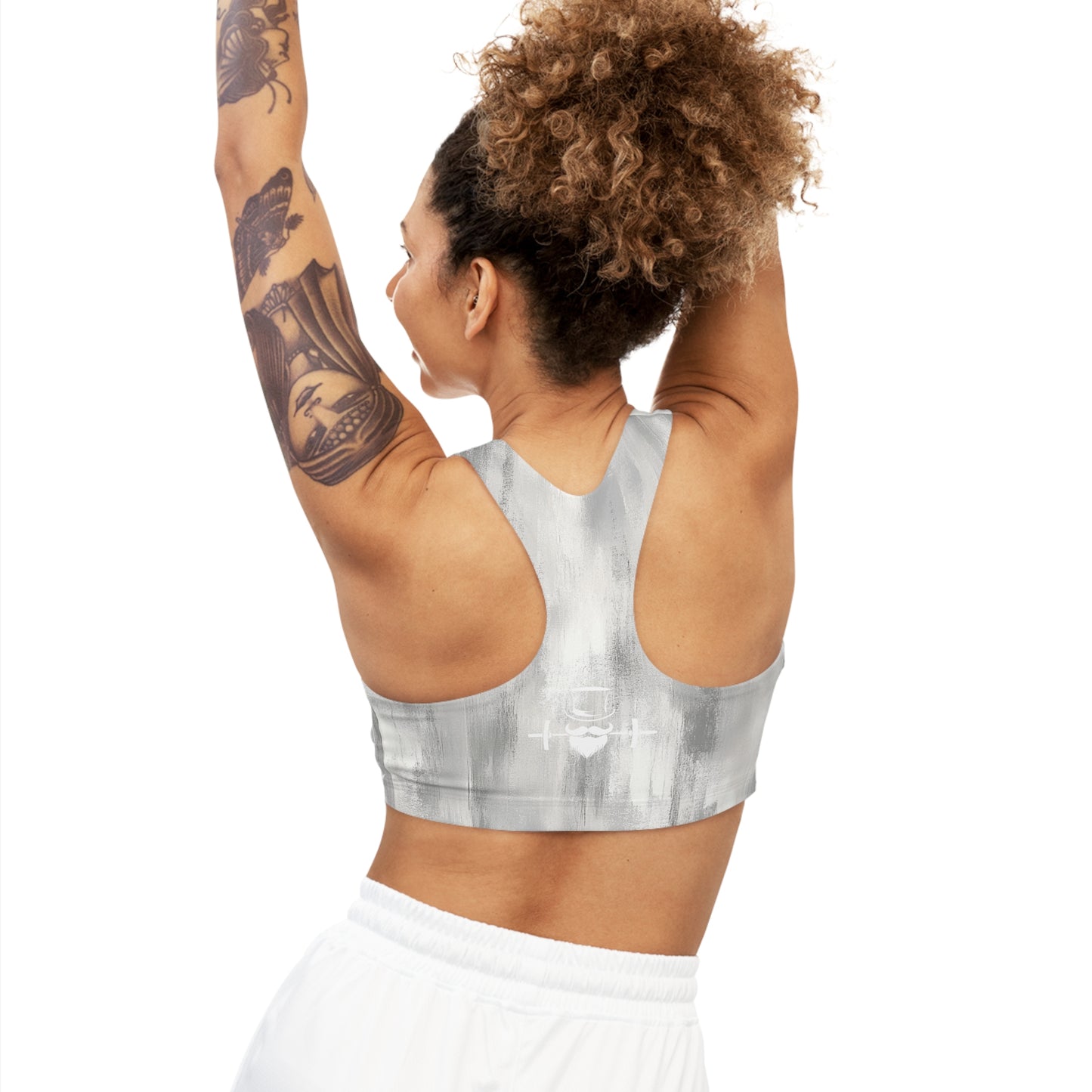 Arctic Gray Brushed Seamless Sports Bra