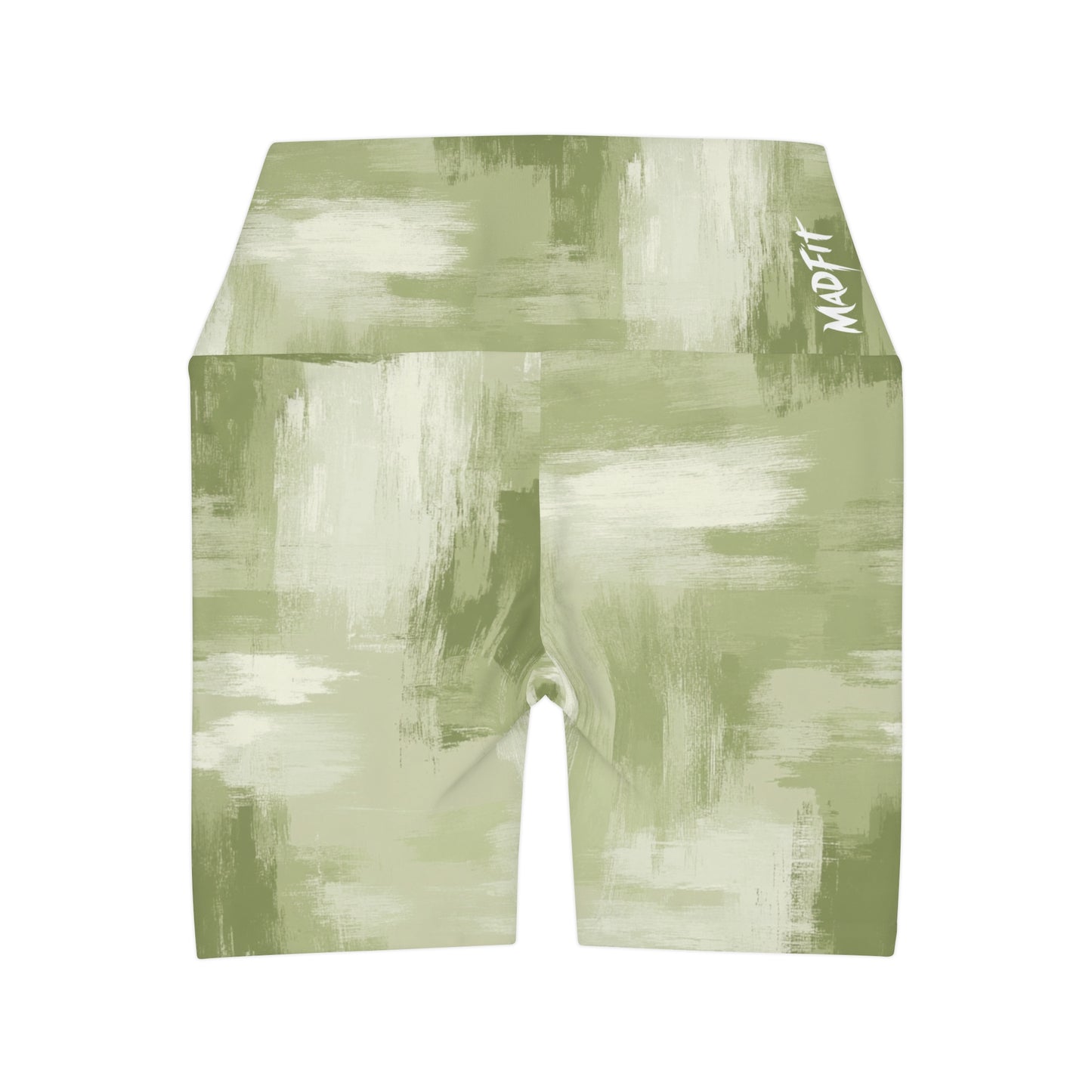 Olive Brushed High Waisted Shorts