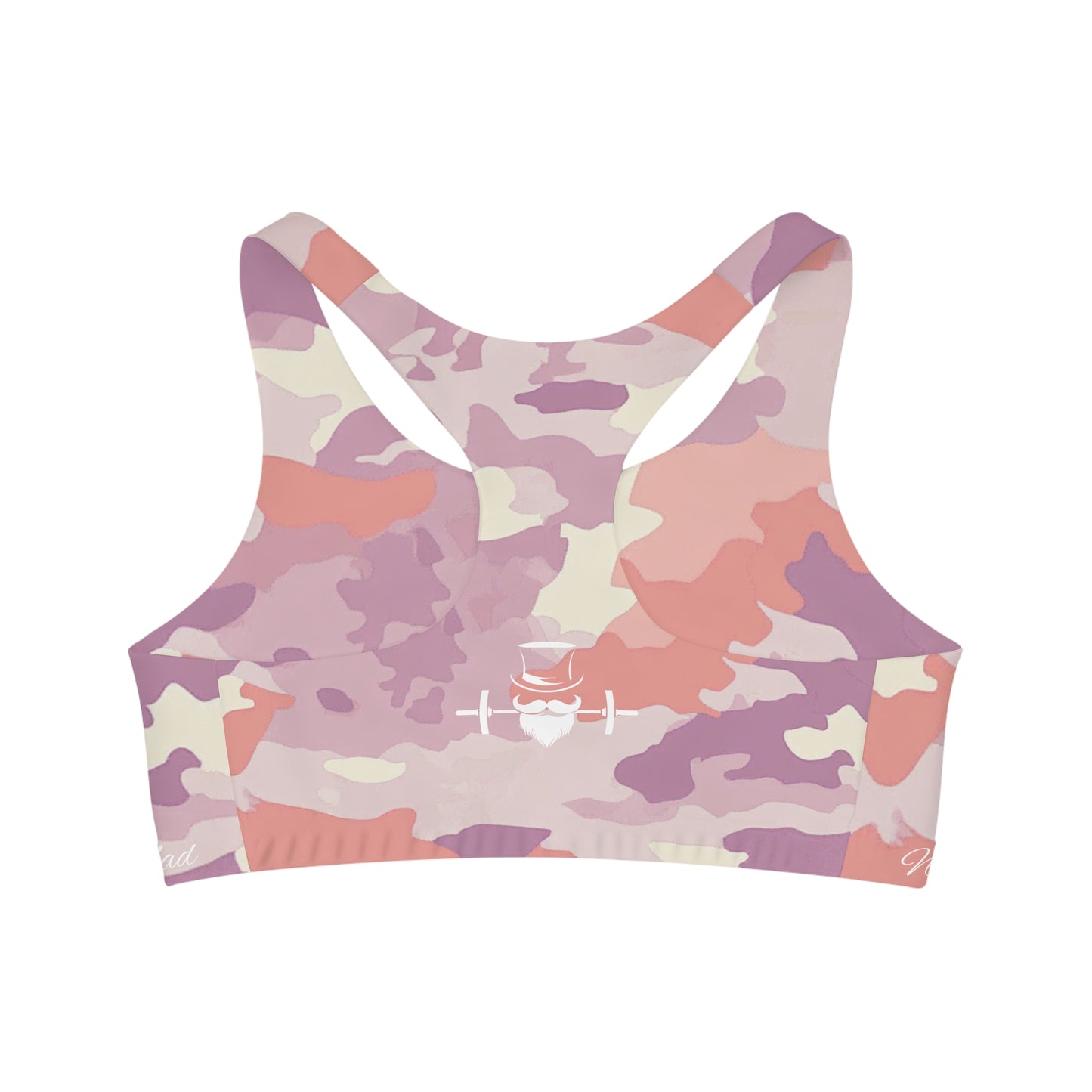 Lavender Coral Camo Seamless Sports Bra