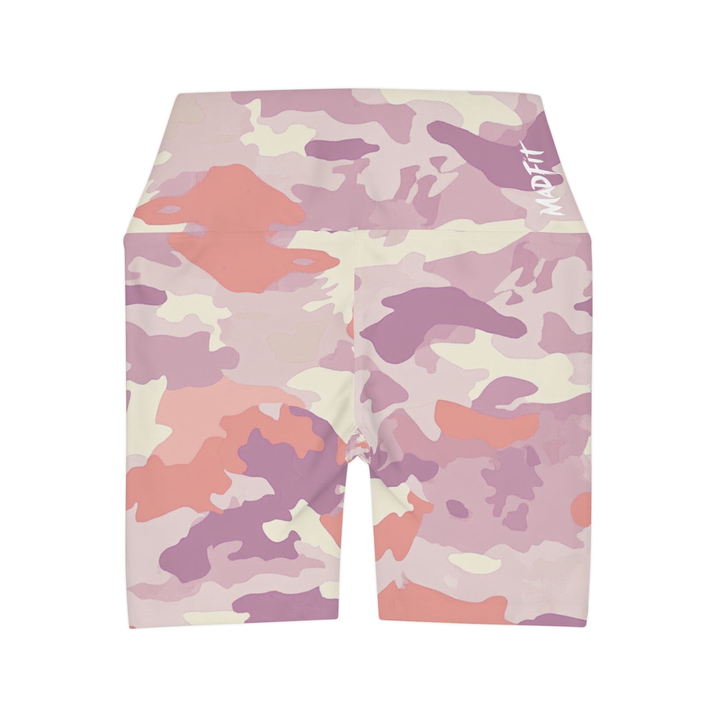 Lavender Coral Camo High Waisted Shorts