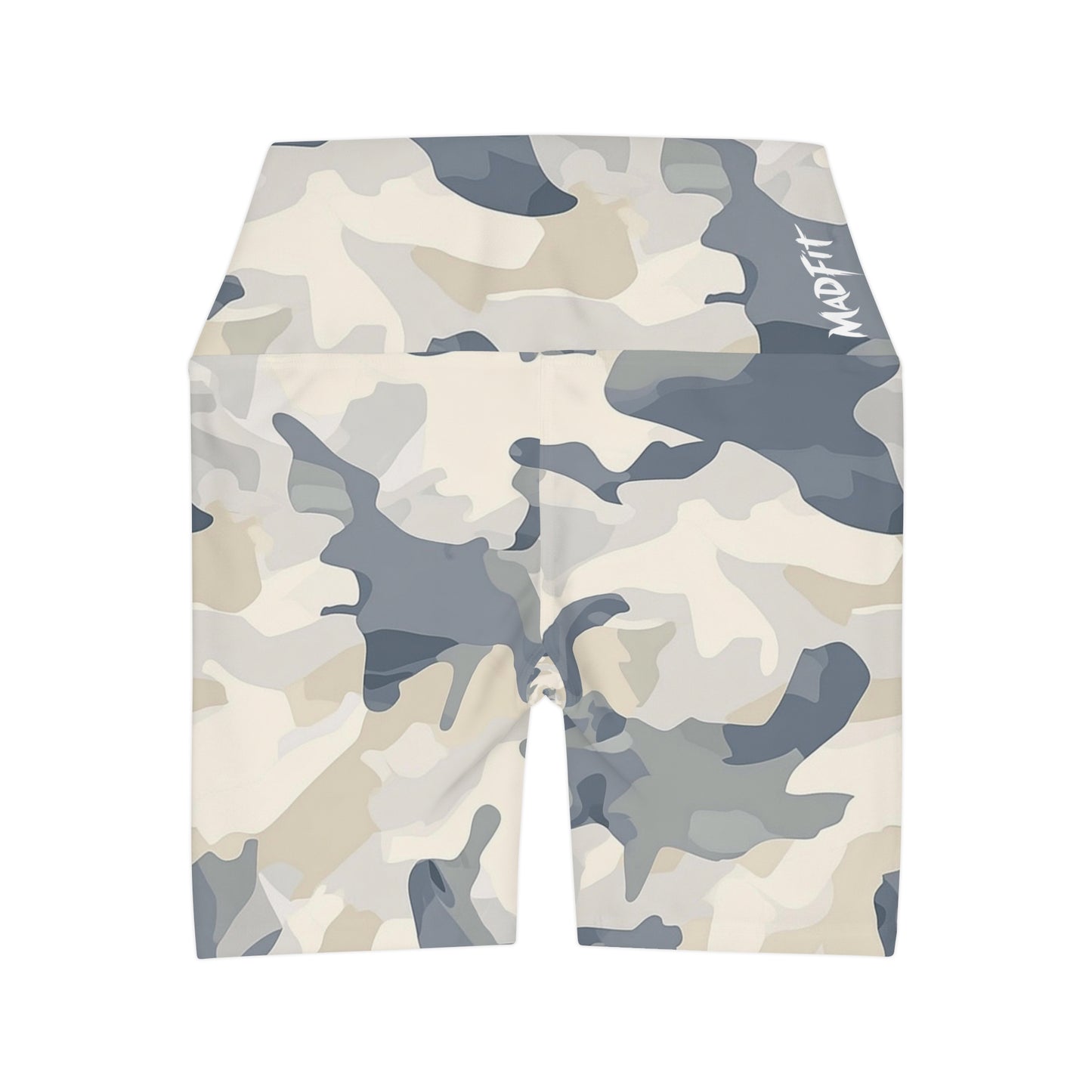 Slate Blue Camo High Waisted Shorts