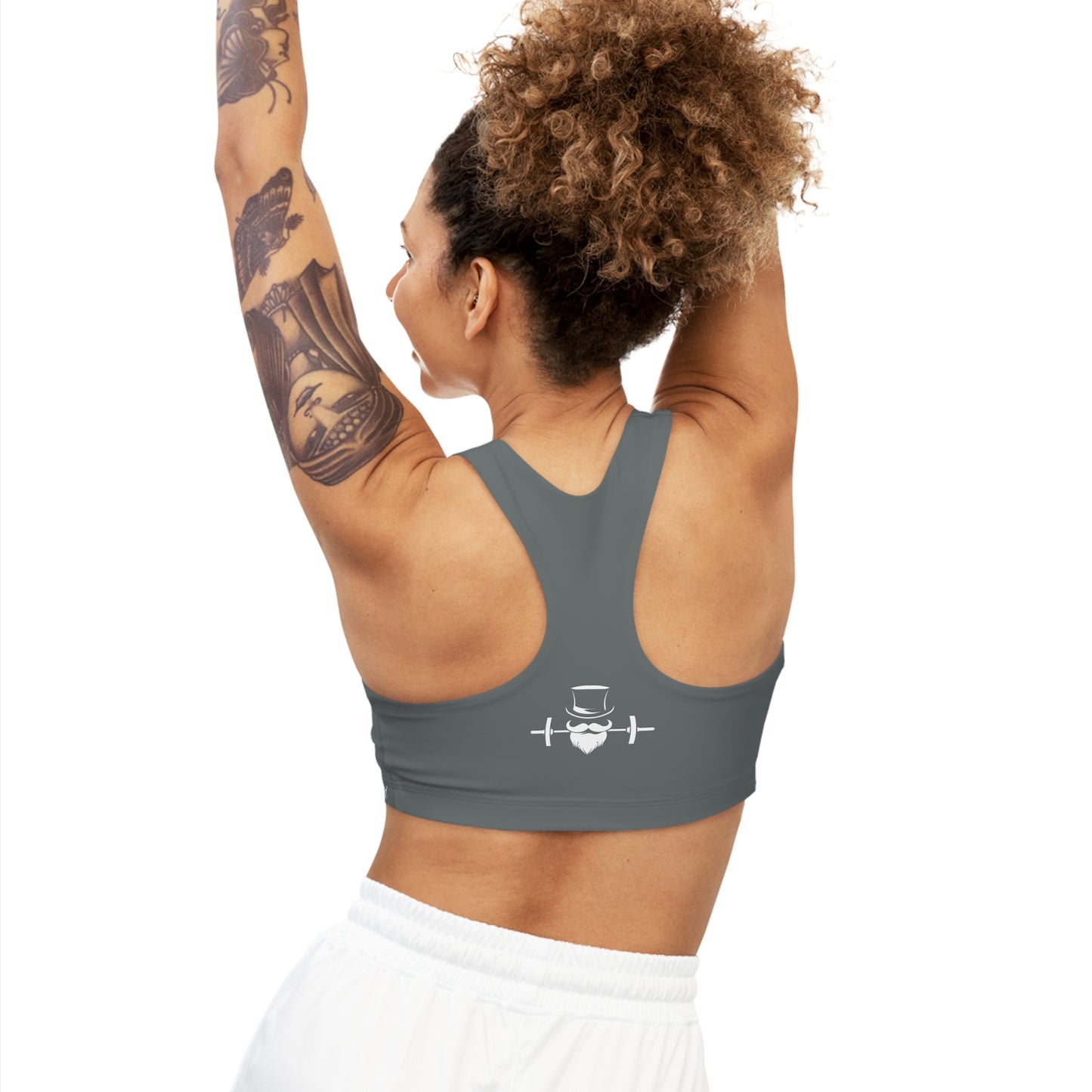 Charcoal Gray MadFit Seamless Sports Bra