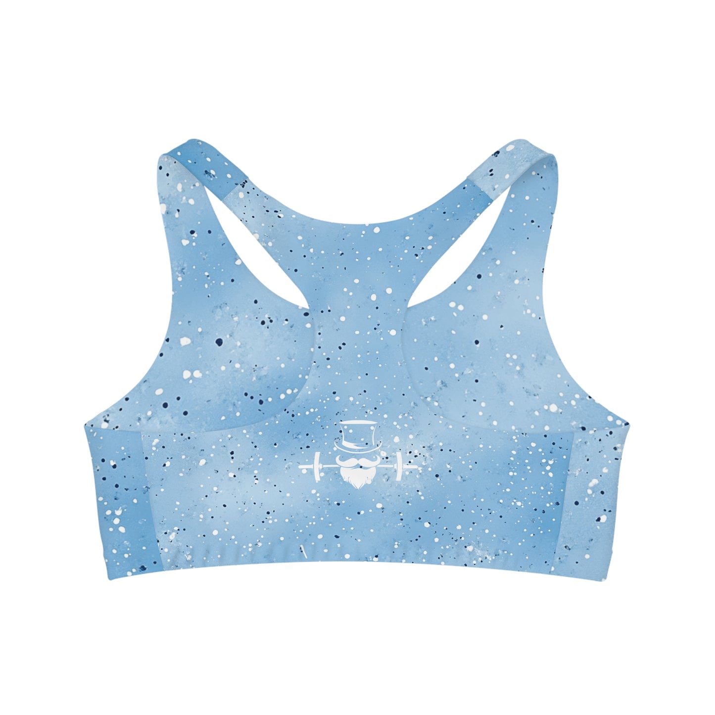 Sky Blue Speckled Seamless Sports Bra