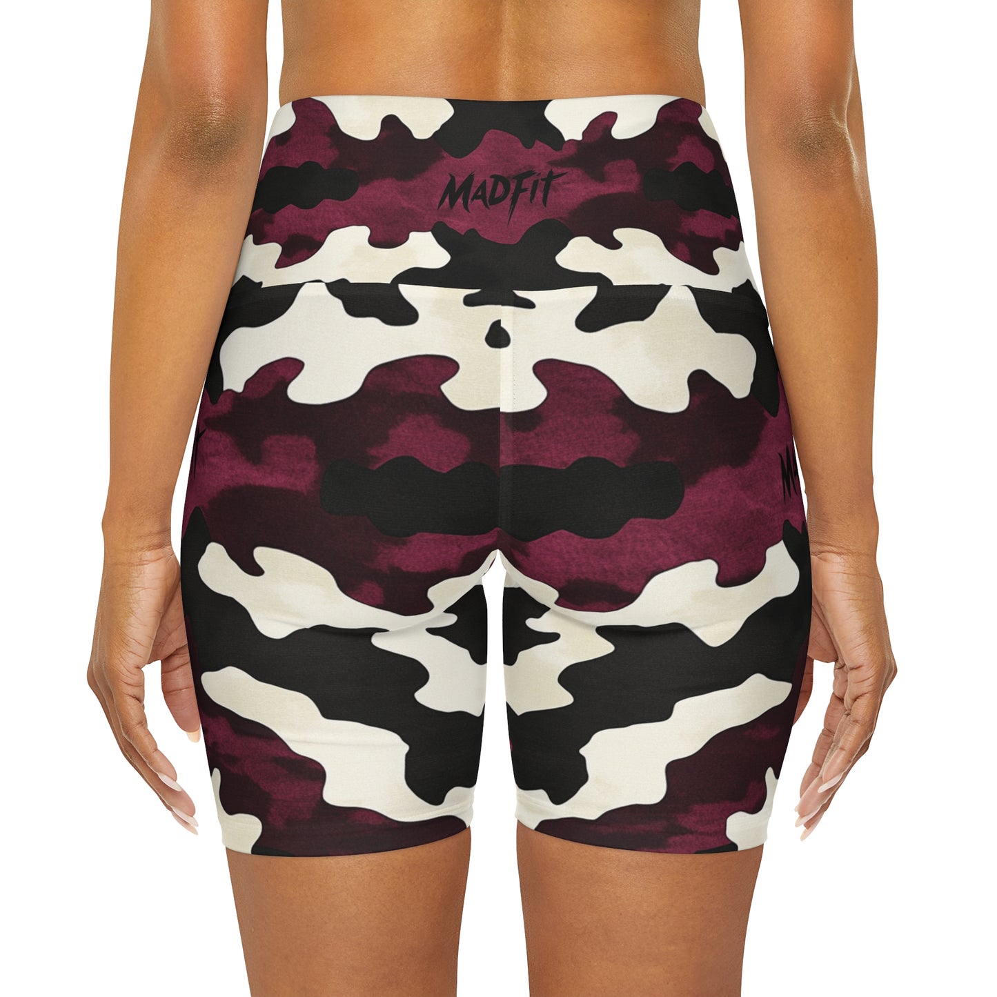 Wine Warrior Camo High Waisted Shorts