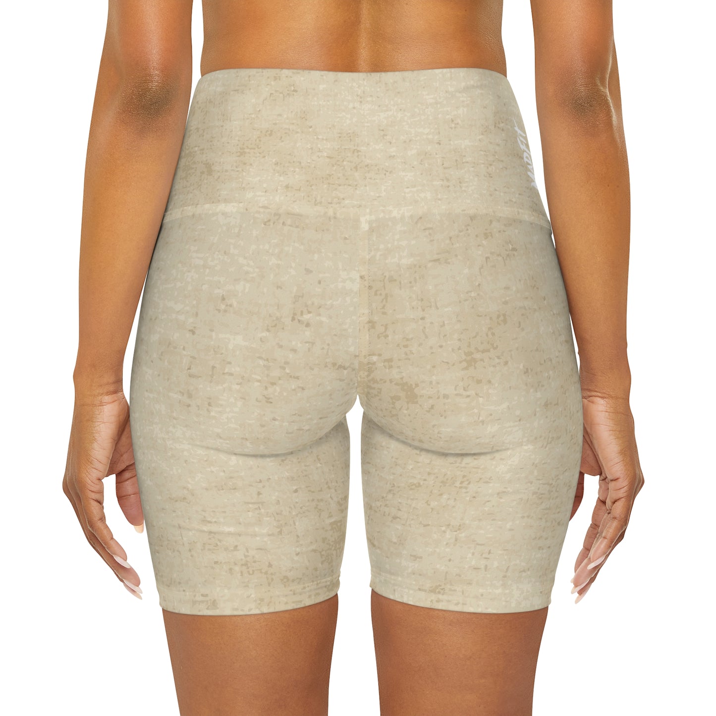 Sandstone Beige Heathered High Waisted Shorts