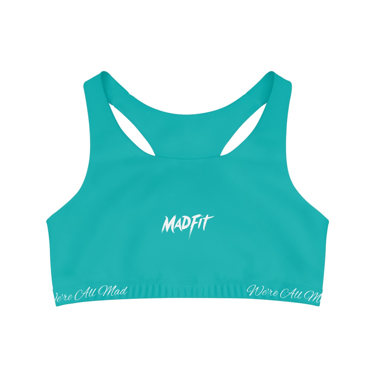 Teal MadFit Seamless Sports Bra