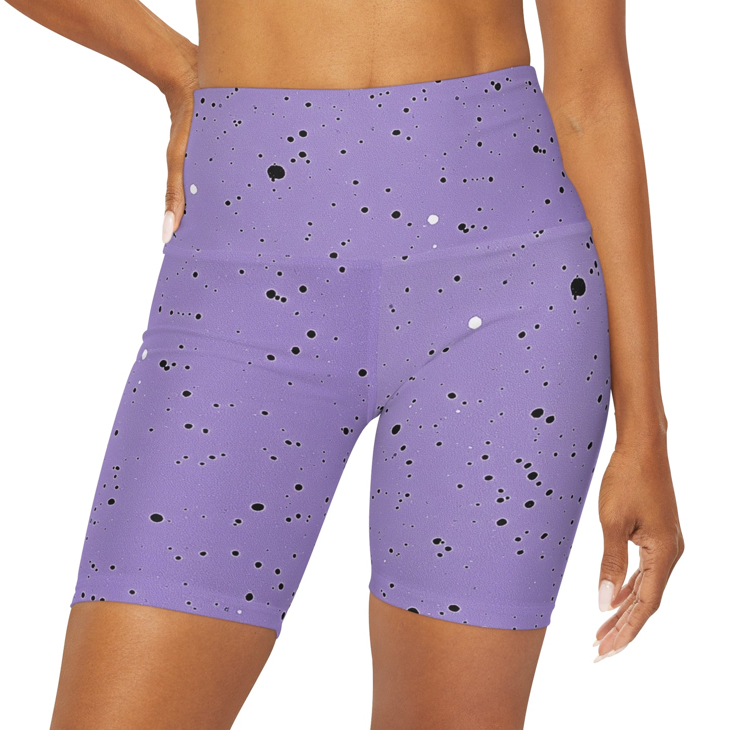 Lavender “speckled” High Waisted Shorts