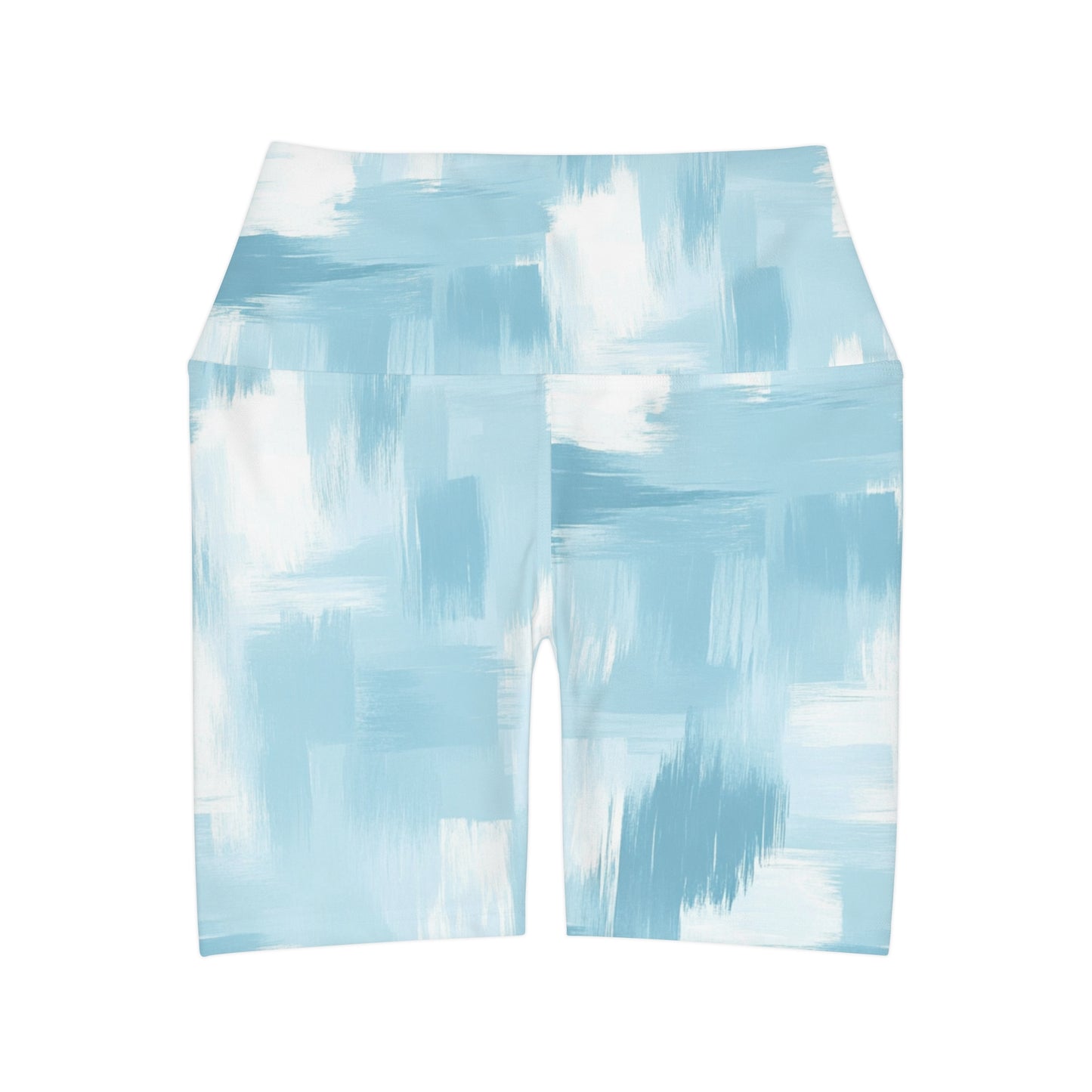 Baby Blue Brushed High Waisted Shorts